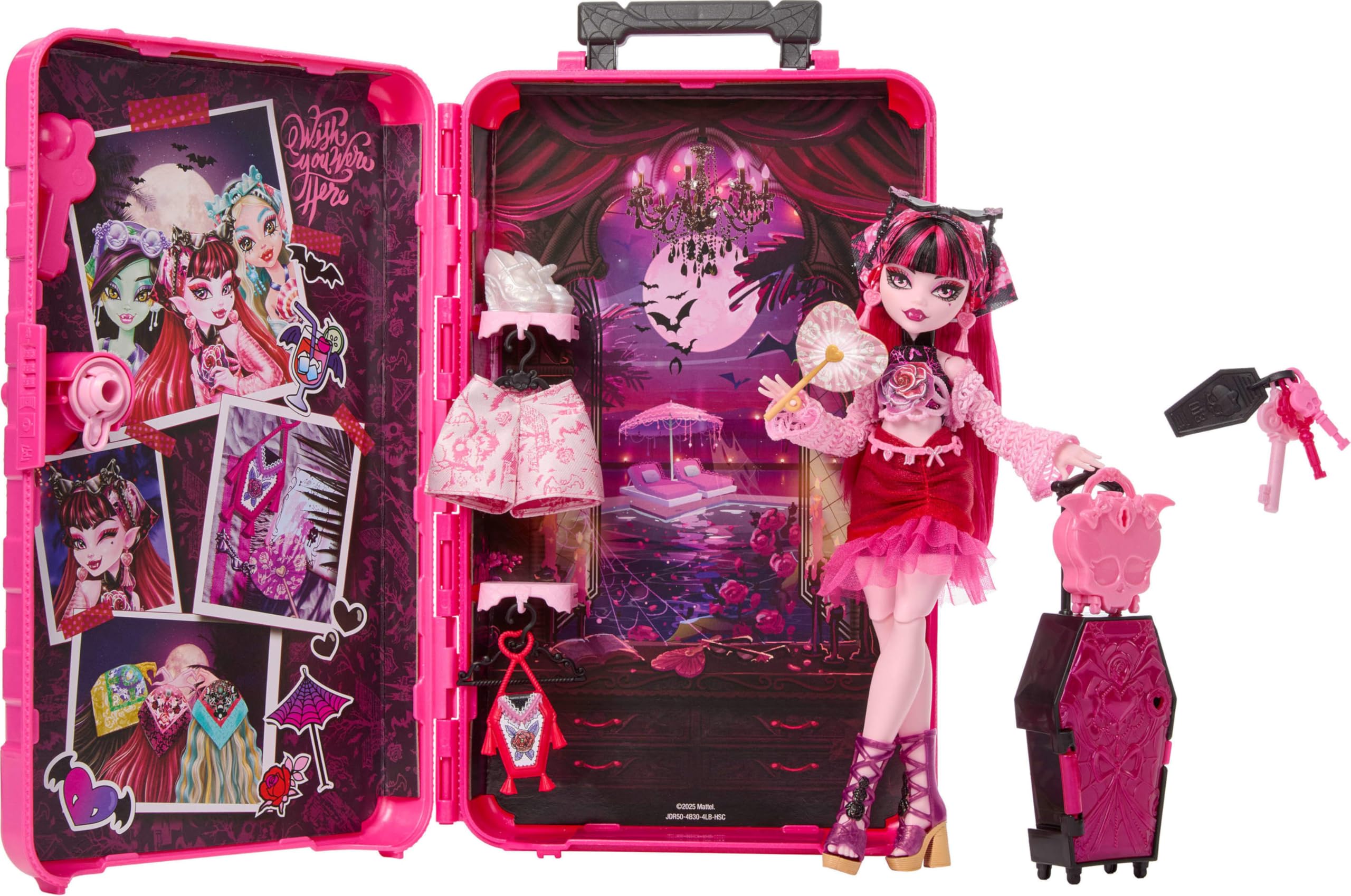 Monster High Skulltimate Secrets Draculaura Doll and Accessories Set | 125+ Outfits | Ages 4+ 5