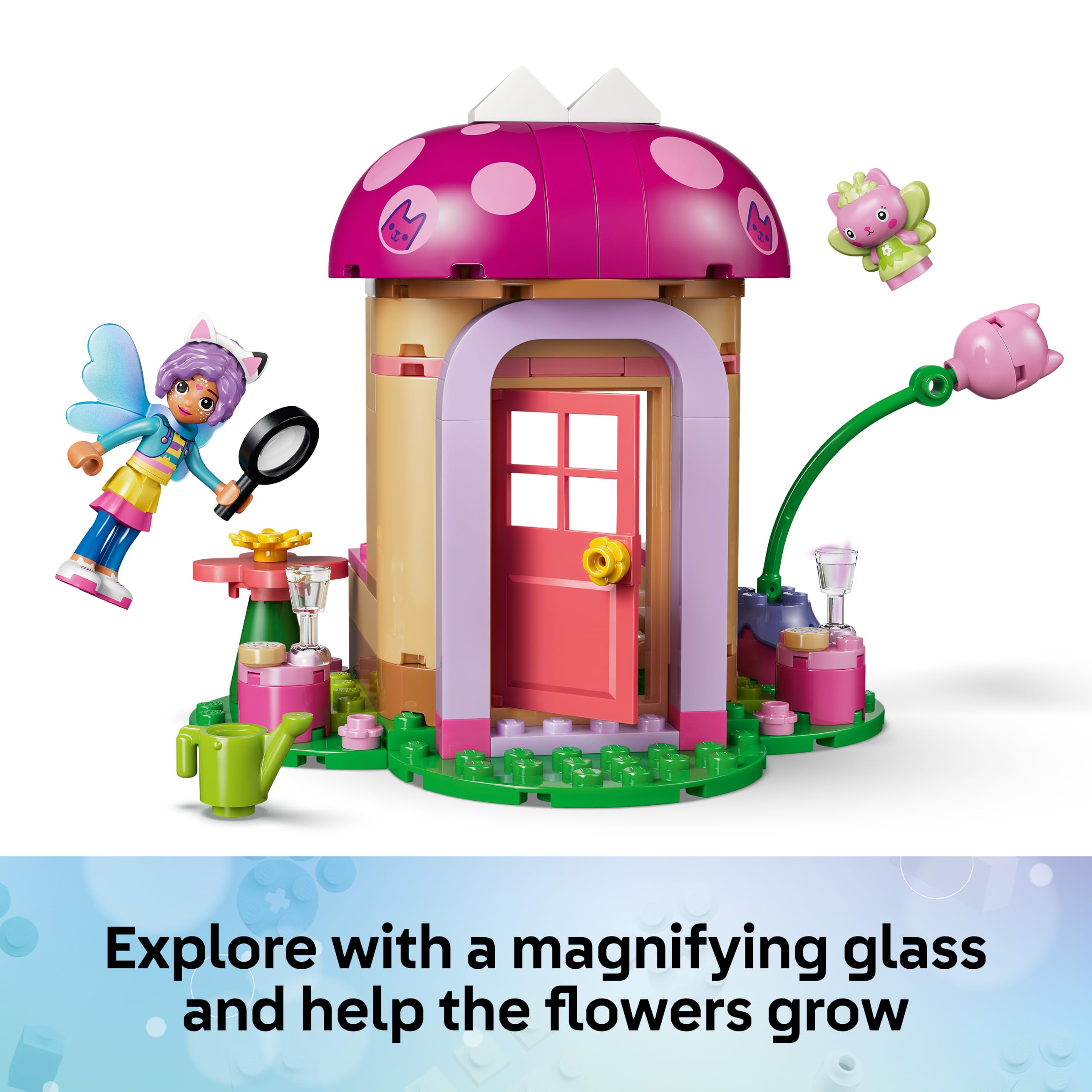 LEGO Gabby's Dollhouse Kitty Fairy's Garden House Building Set - Ages 4+ 5