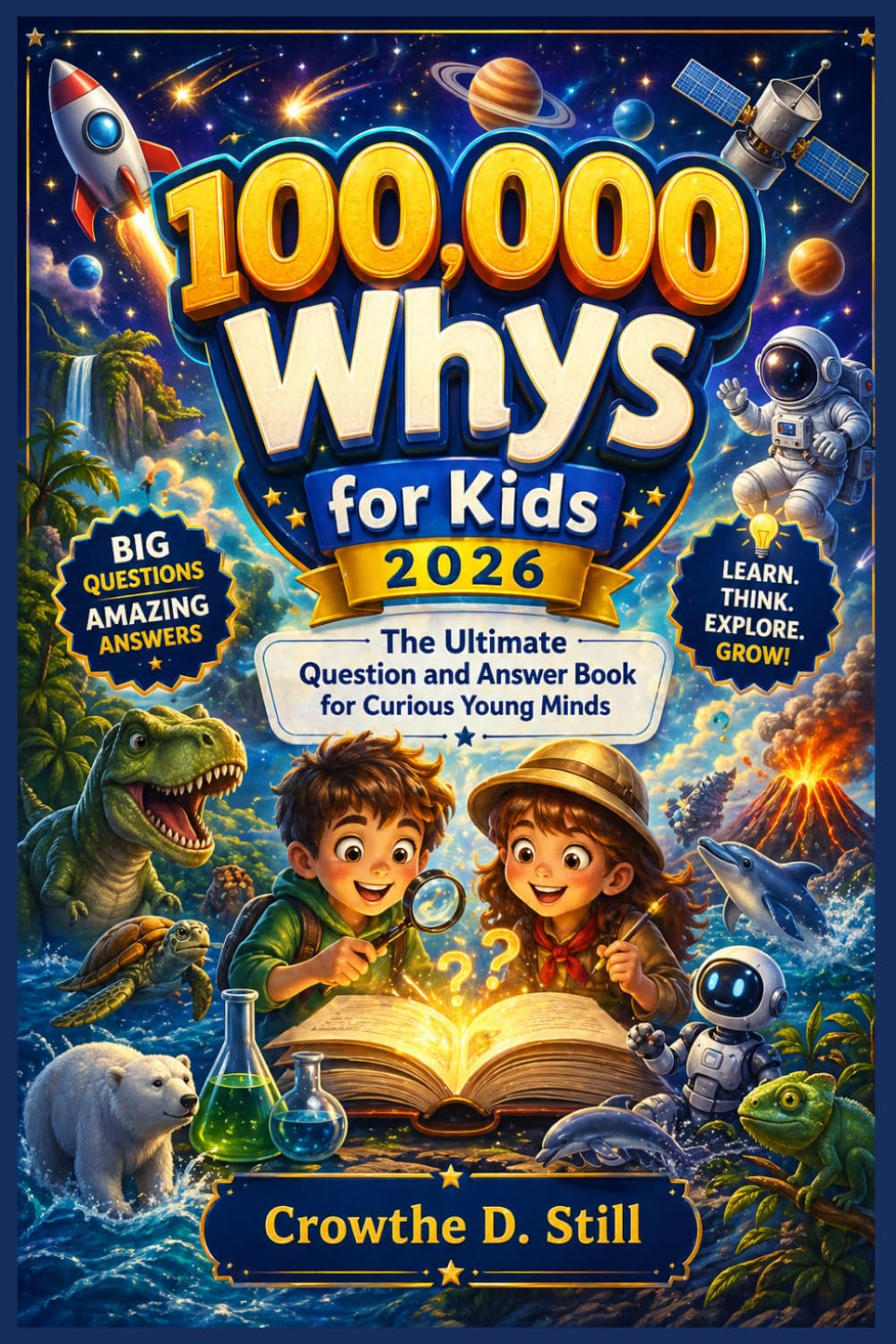 100,000 Whys for Kids 2026 by Crowthe D. Still | Paperback Reference Book for Ages 6-12