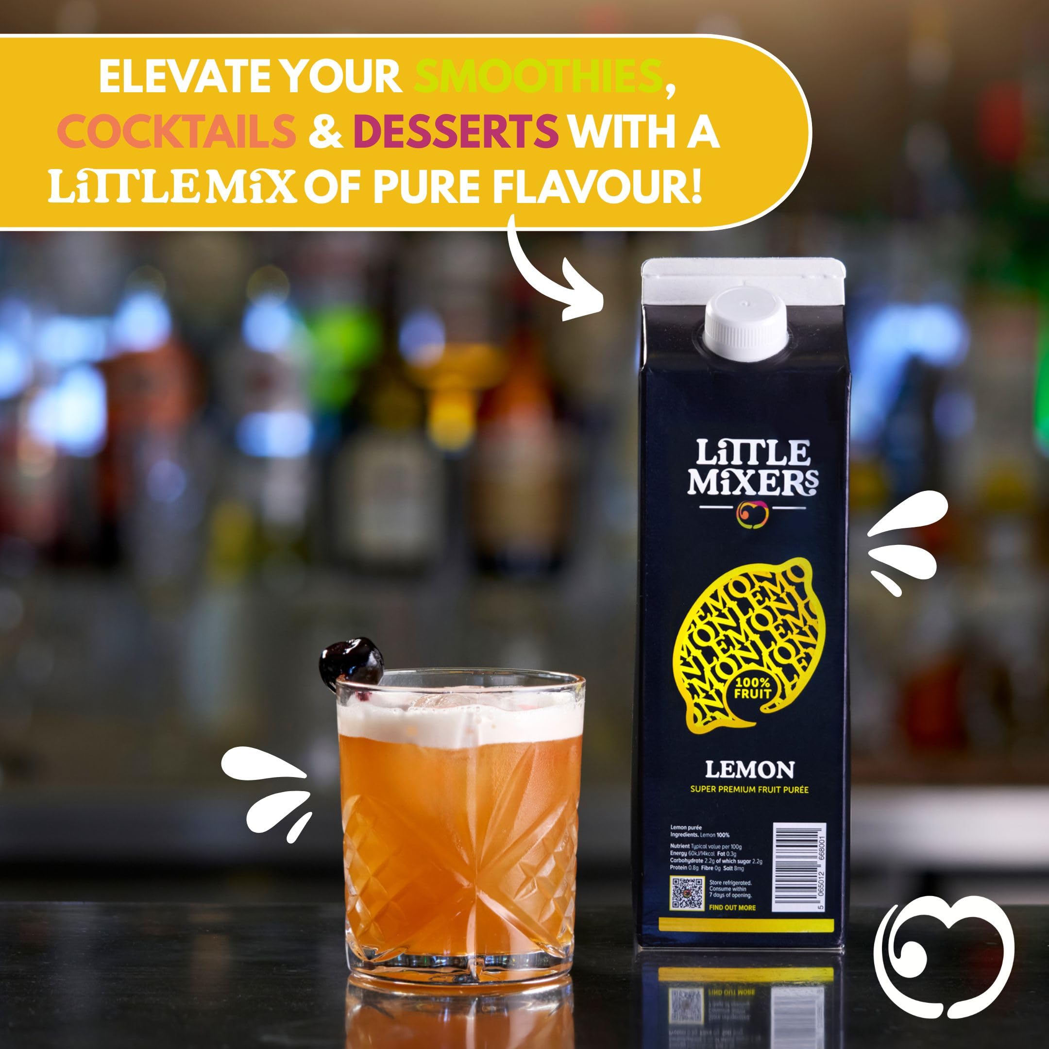 LITTLE MIXERS Quality 100% Pure Lemon Juice for Cocktails & Desserts | 1 Litre Carton 7