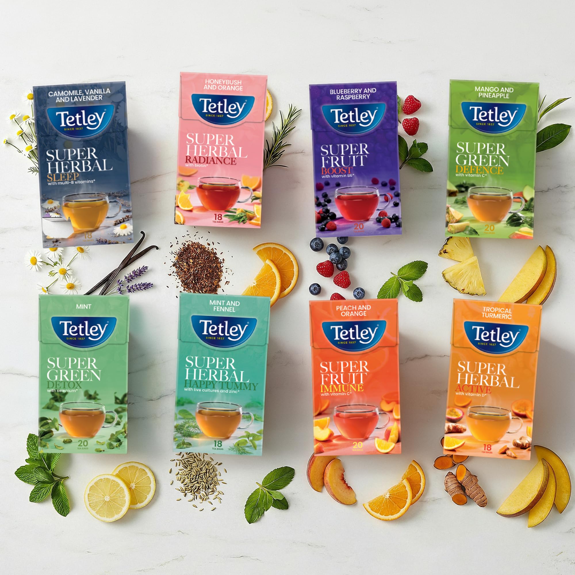 Tetley Super Herbal Sleep Tea - Camomile, Vanilla & Lavender Blend | 18 Bags 6