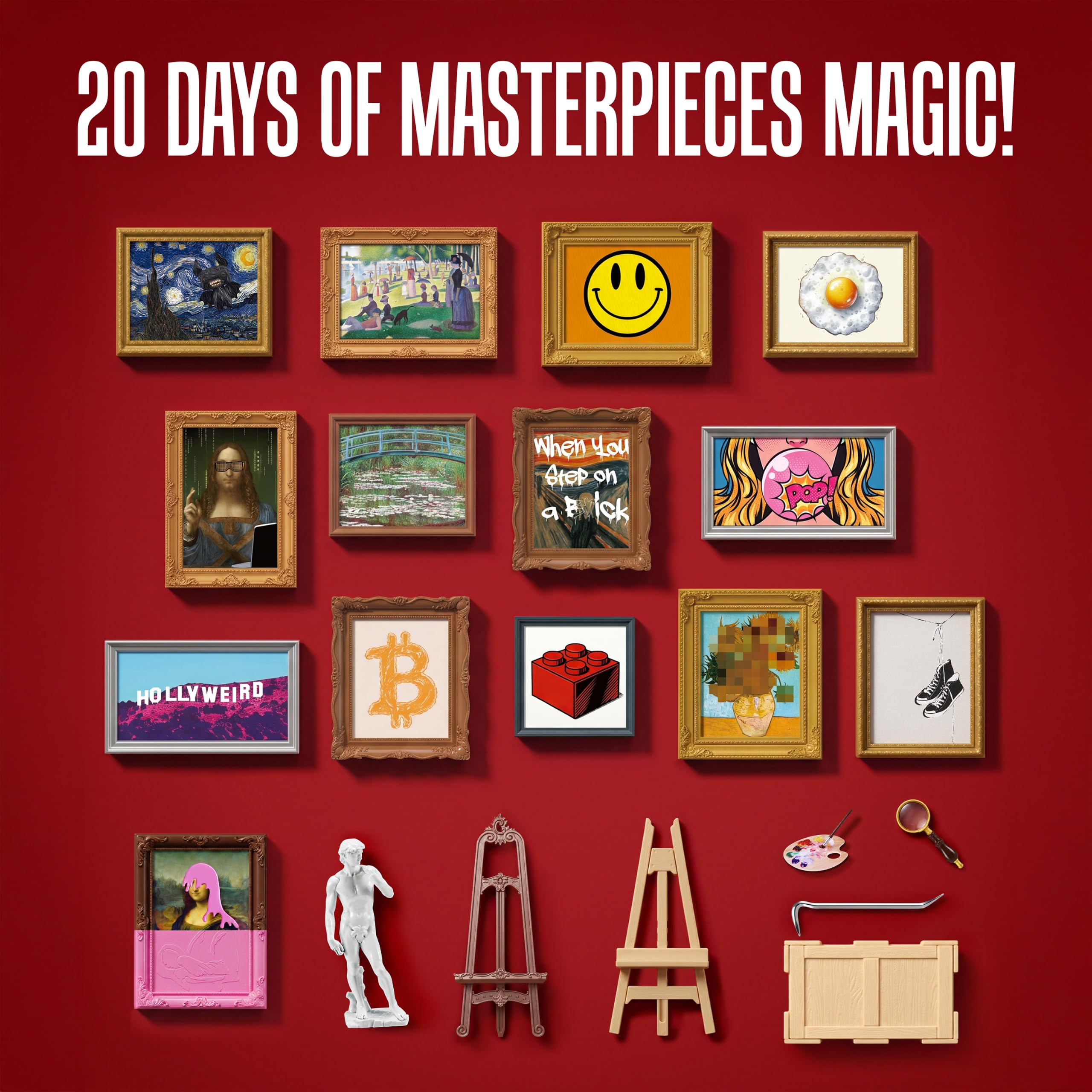 Mini Brands Mini Masterpieces Advent Calendar Series 1 - 20 Days of Art Discovery | Plastic 2