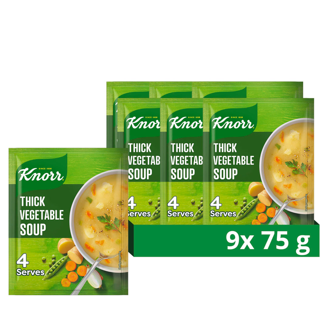 Knorr Thick Vegetable Dry Soup Mix, 9 x 75 g