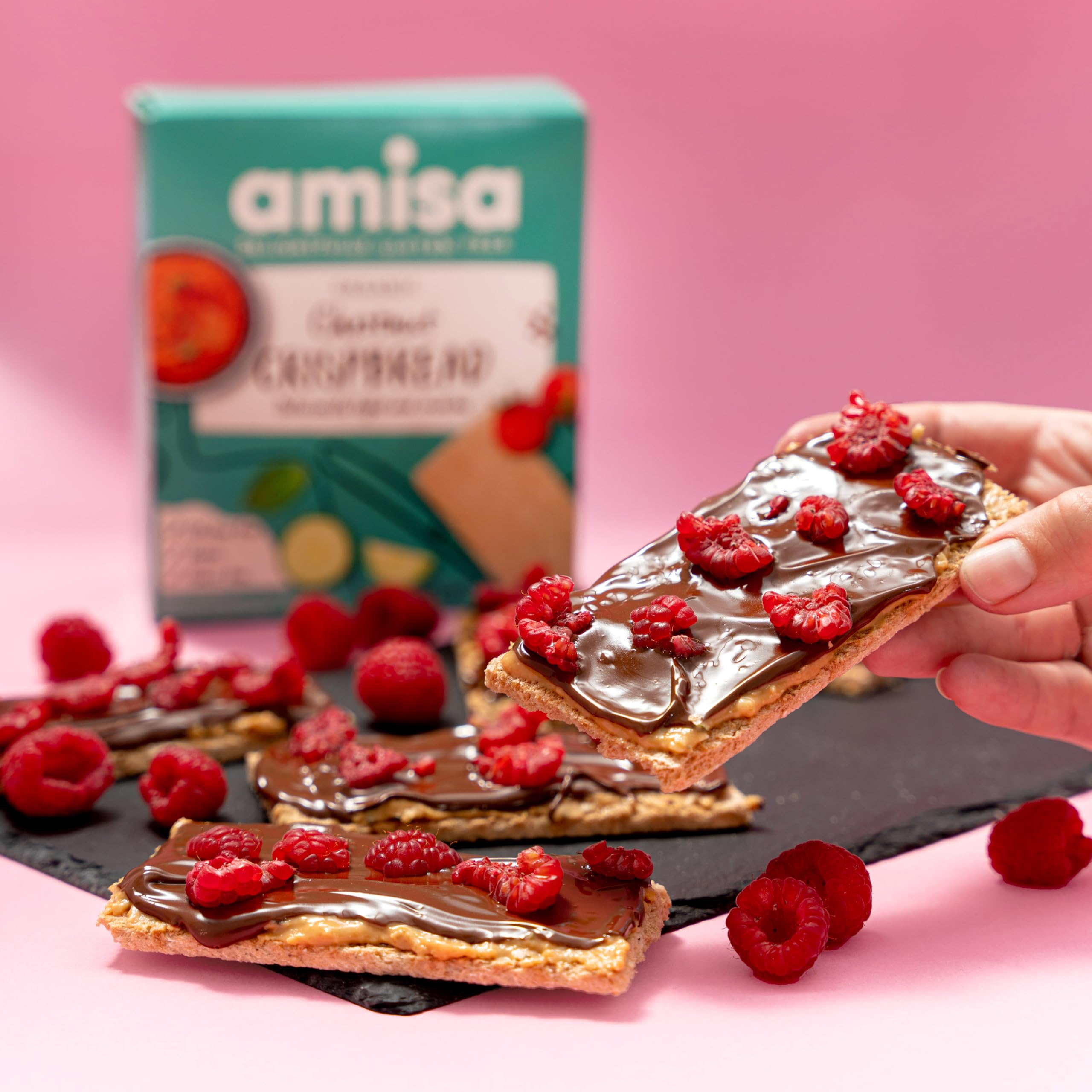 Amisa Organic Chestnut Crispbread Gluten Free Vegan, 100g 9