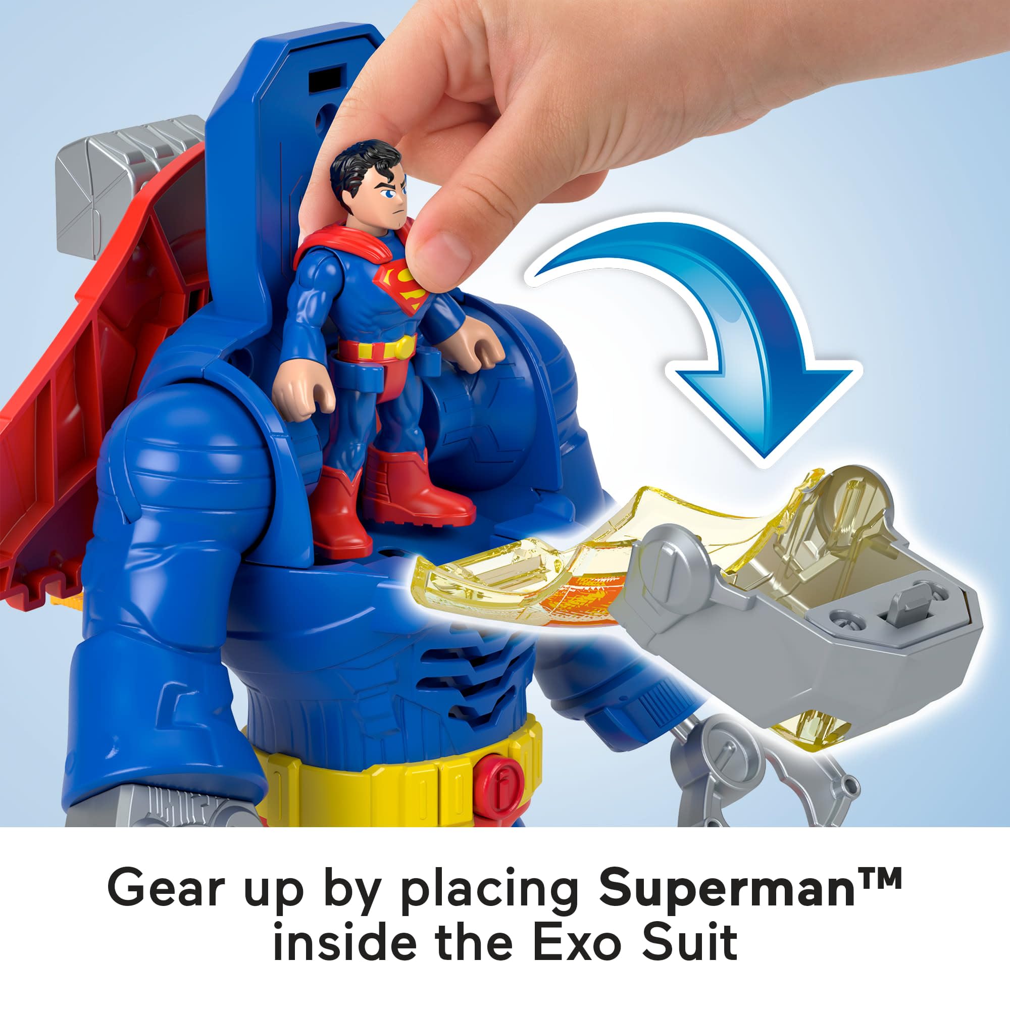 Fisher-Price Imaginext DC Super Friends Superman Exo Suit Robot Playset - 12-Inch Action Figure with Lights & Sounds 6