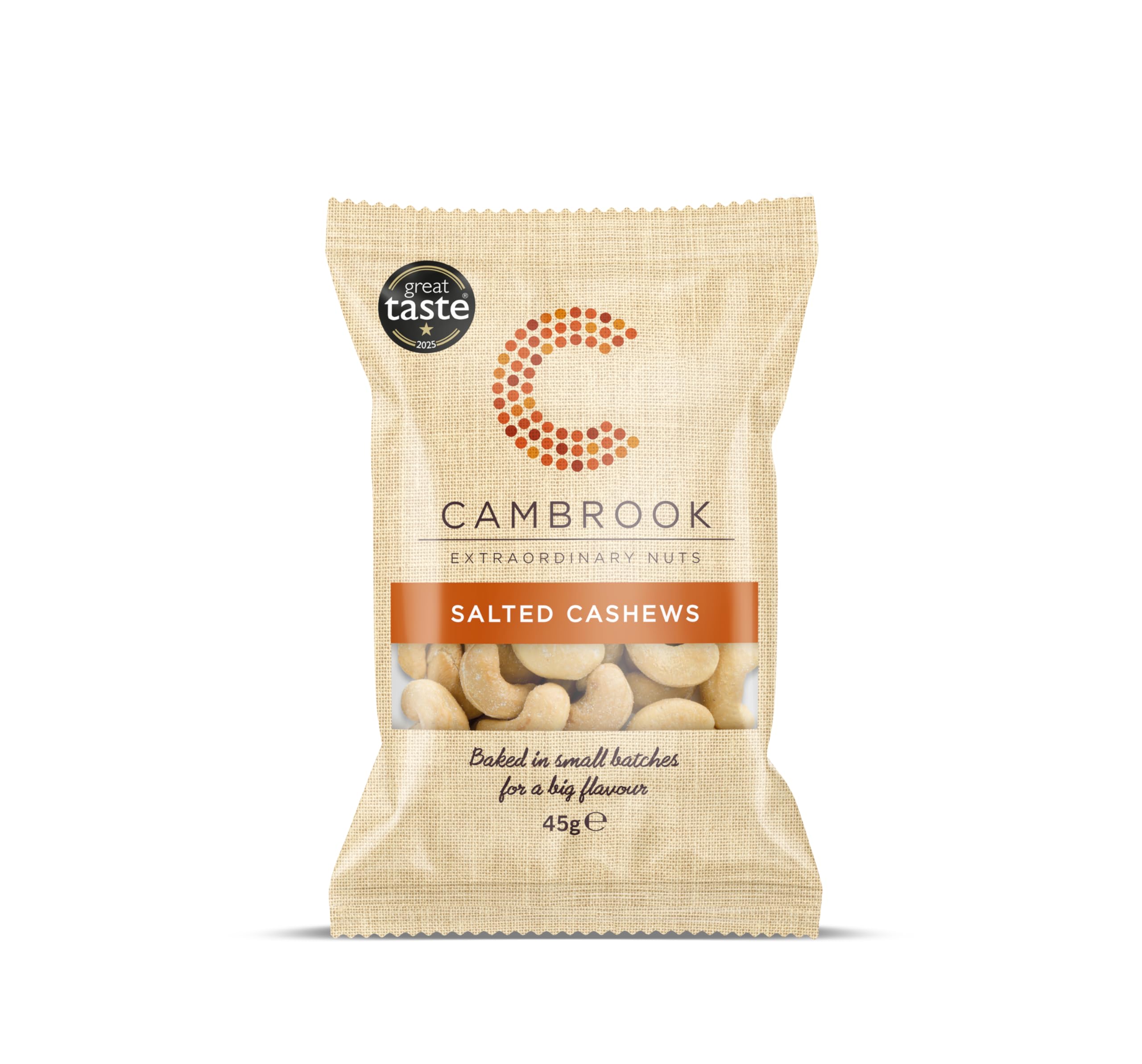 Cambrook - Baked & Salted Cashews - 45g Bag | Gluten Free | Vegan