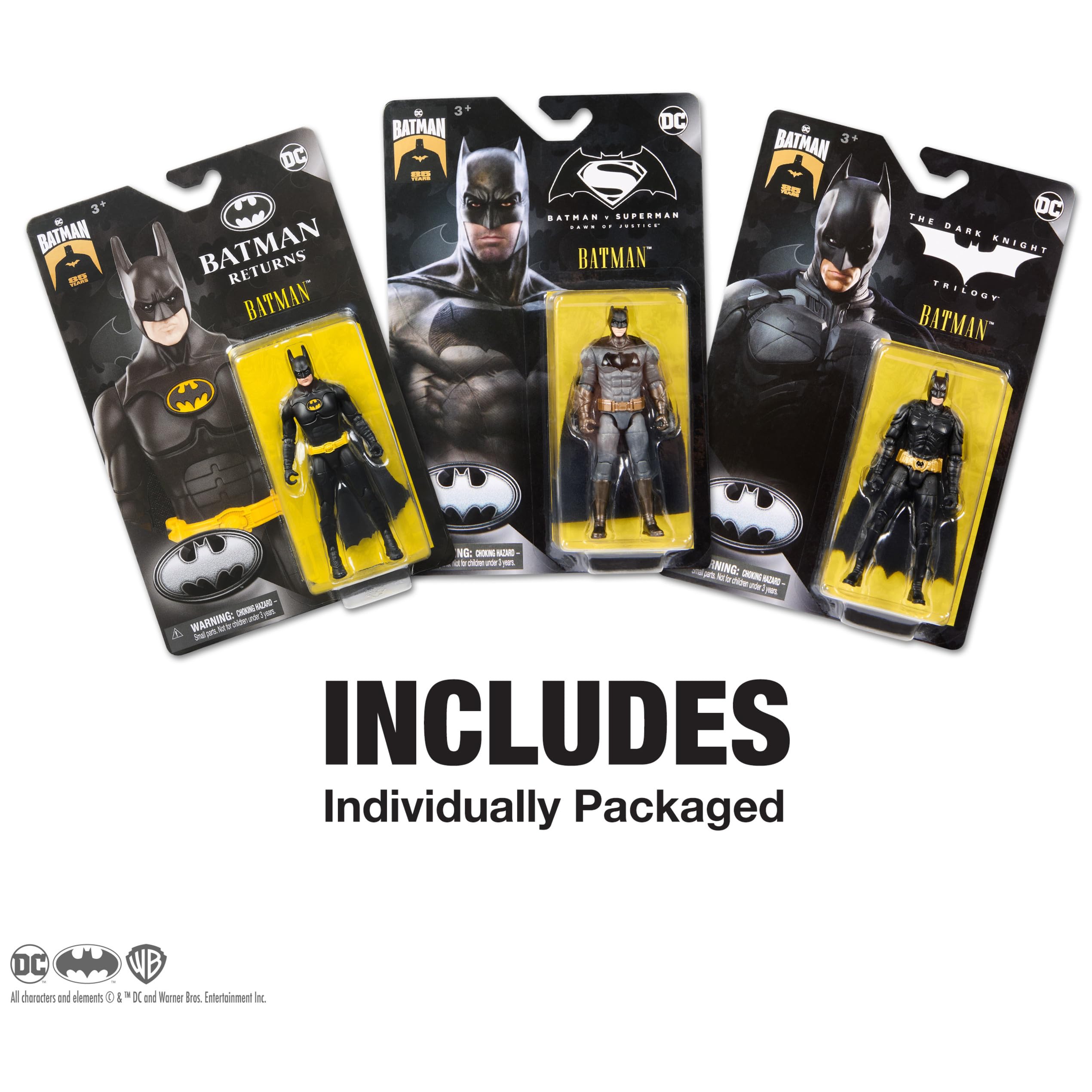 DC Comics Batman 85th Anniversary Action Figures 3-Pack | 10-cm Collectible | Ages 3+ 4