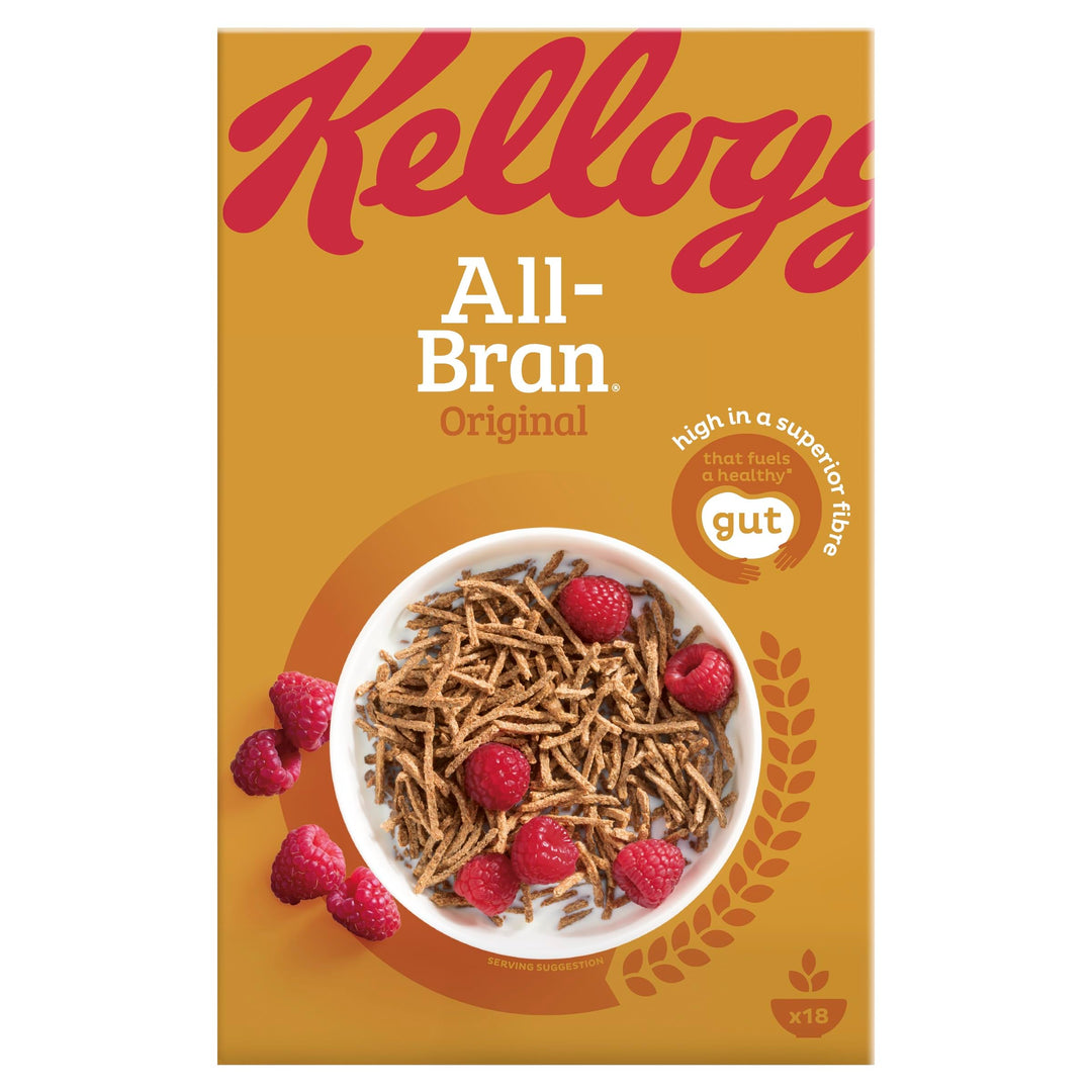 Kellogg's All-Bran Breakfast Cereal Box, 750g - High Fibre Whole Grain Cereal with Natural Wheat Bran