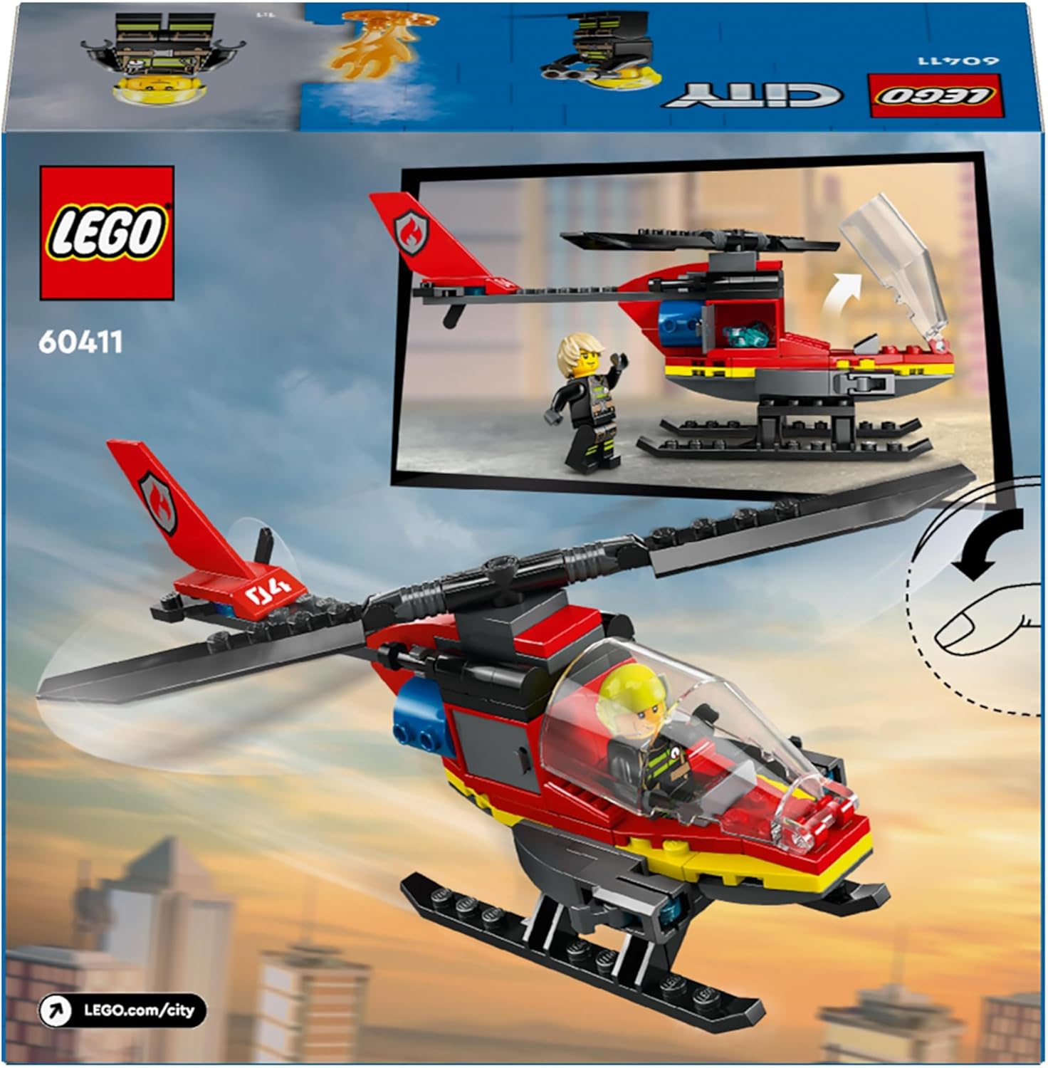 LEGO City Feuerwehr-Rettungshubschrauber-Spielzeug – Bauset für Kinder ab 5 Jahren 6