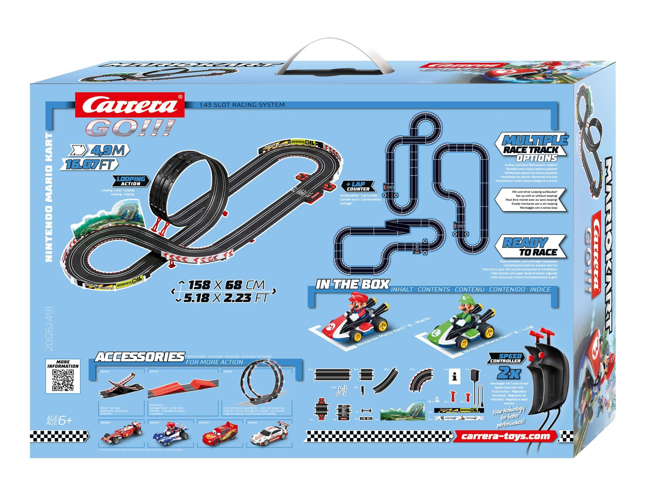 Carrera Mario Kart 8 - GO!!! Slot Racing Track Set | 4.9m Track | Includes 2 Cars | Age 6+ 3