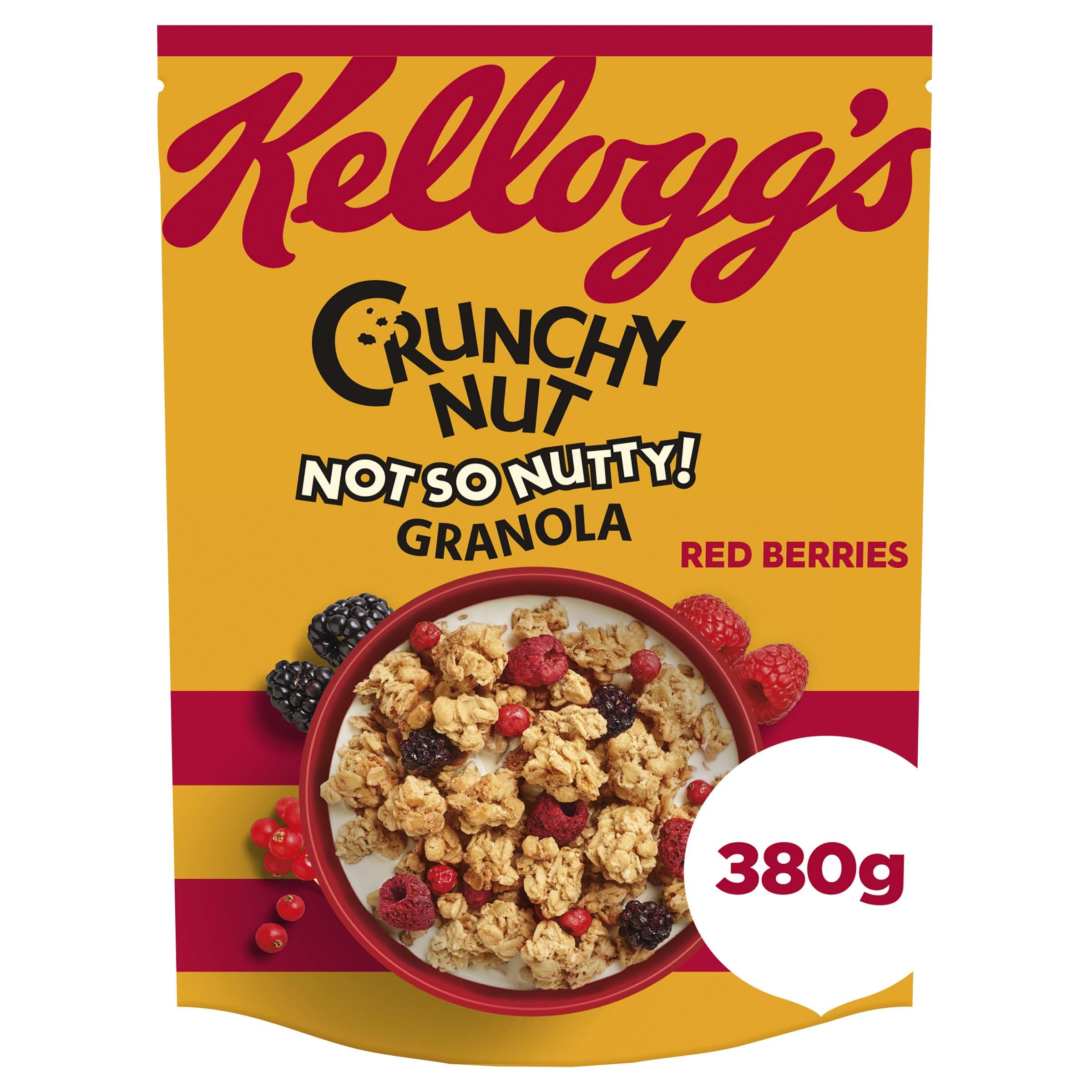 Kellogg's Crunchy Nut Red Berries Breakfast Granola - Wholegrain Oat Clusters | 380g 1
