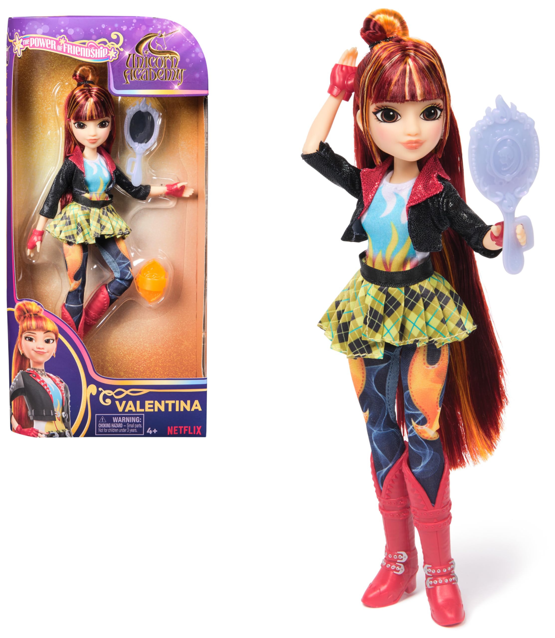 Unicorn Academy Valentina Doll - 24 cm Fashion Doll with Mirror & 5 Outfits 1