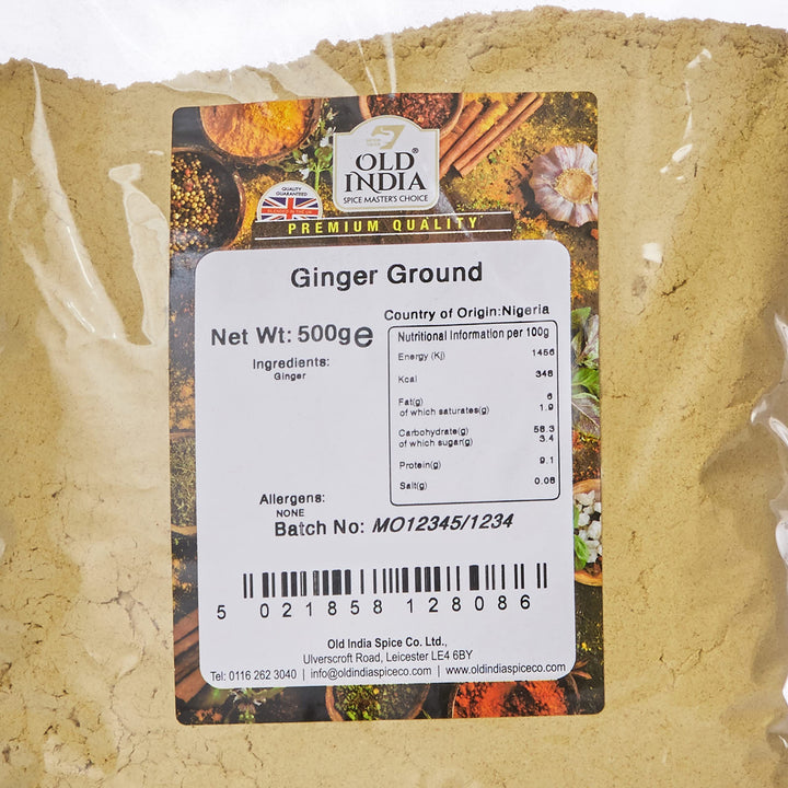 Old India Ground Ginger 500g - Natural Spices & Seasonings