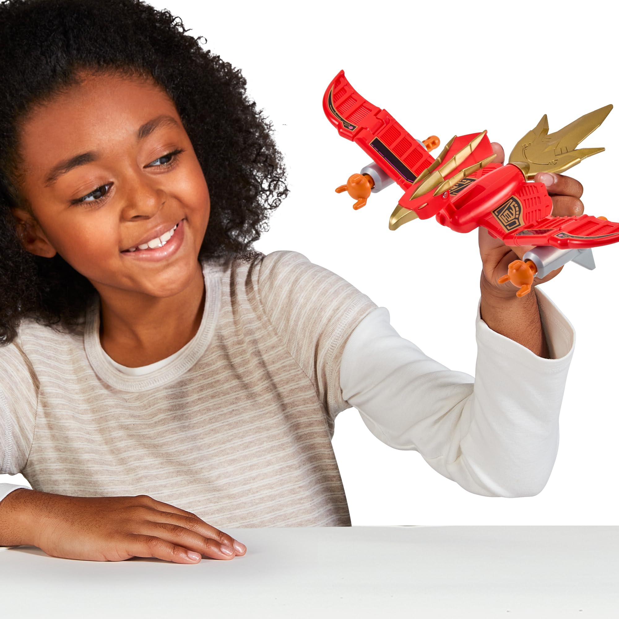 Power Rangers Pink Ranger Firebird Thunderzord Action Figure - Combinable Zord Toy | Ages 4+ 6