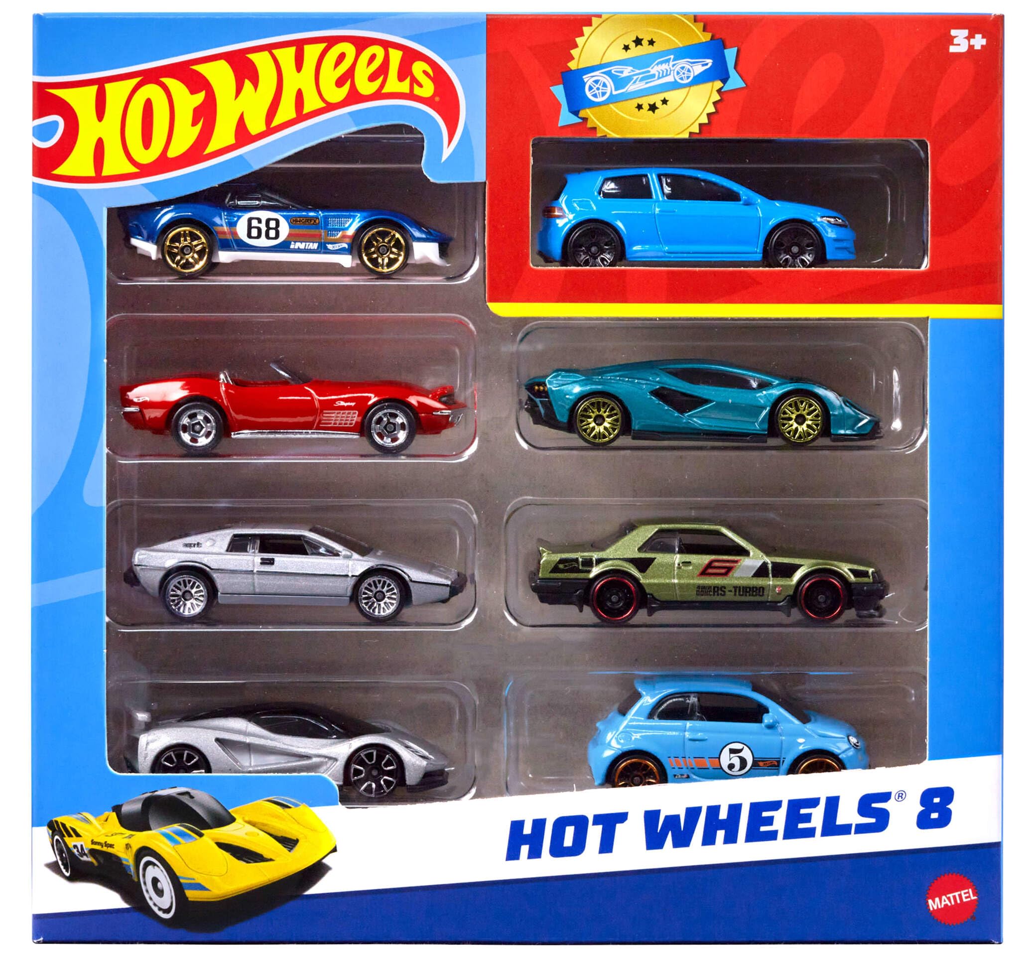 Hot Wheels 8-Pack Toy Cars & Trucks Set - 1:64 Scale, Multicolor | Ages 3Y+ 1