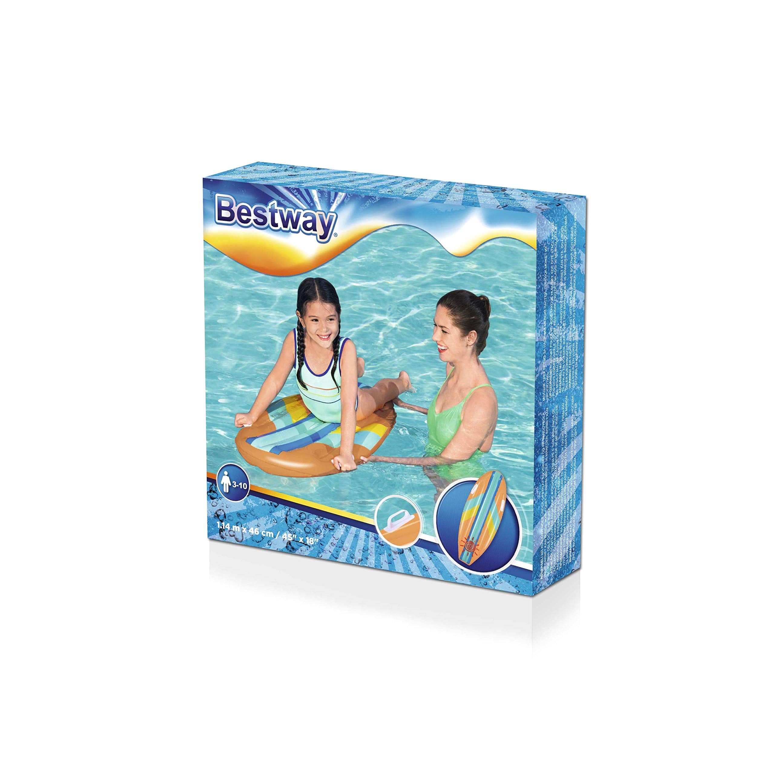 Bestway Sunny Surf Rider Inflatable Pool Float for Kids | 112cm x 40cm | Assorted Colours 3