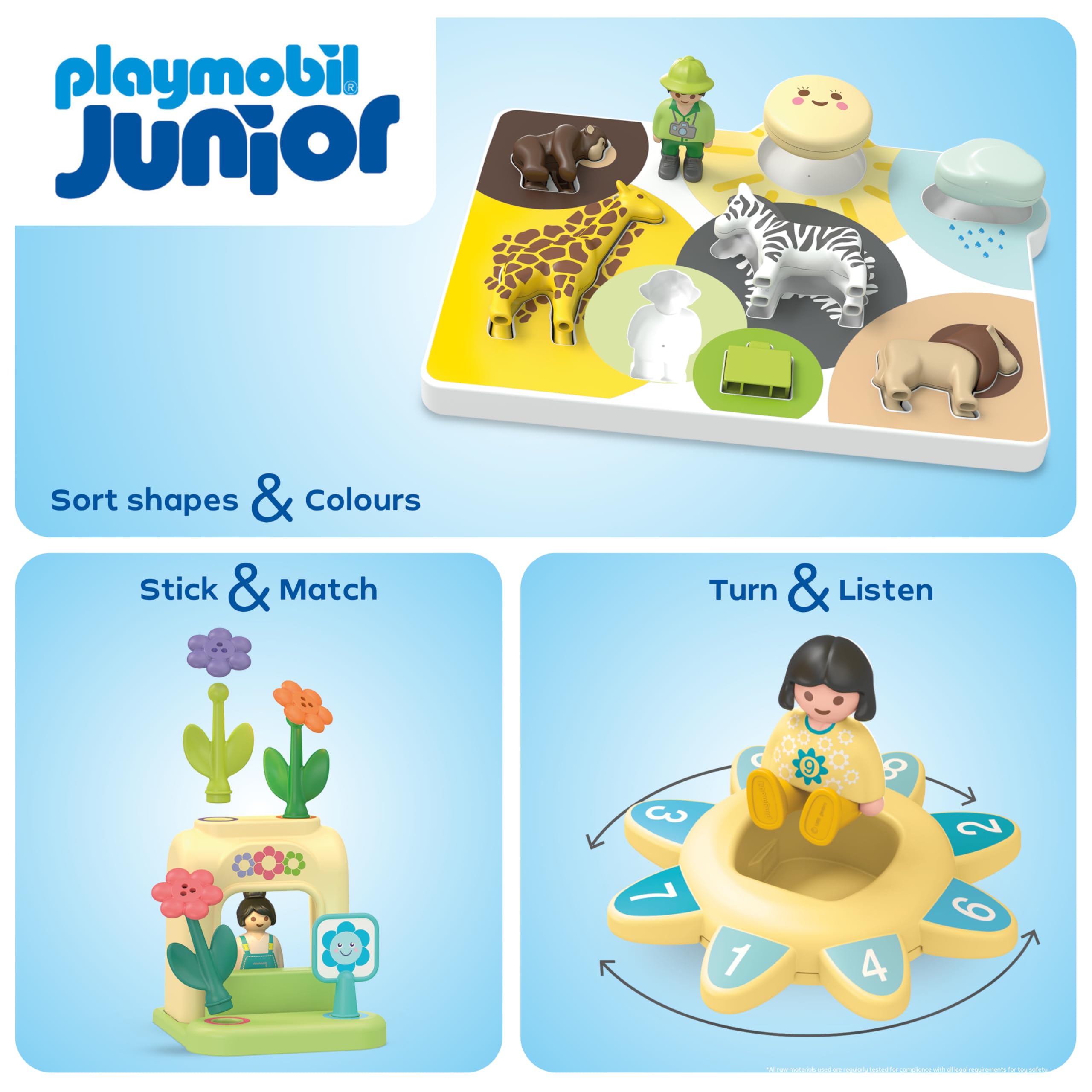 Playmobil JUNIOR Learning & Play Set - Age 1+ | Puzzle, Sorting & Rattle Spinner | Bio-Based Plastic 4
