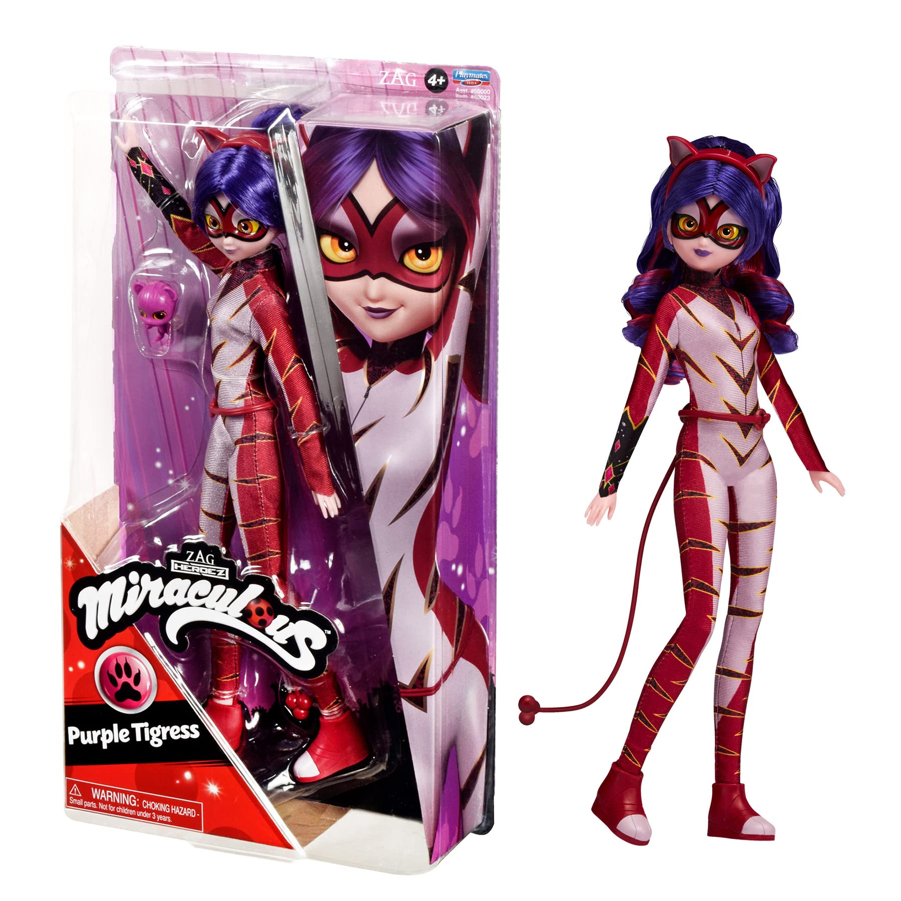 Miraculous Purple Tigress Fashion Doll - 26cm Articulated Figure with Kwami & Accessories | Bandai