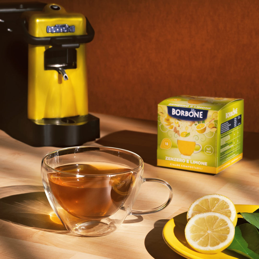 Caffè Borbone Ginger and Lemon Infusion - 72 Pods (4 Packs of 18) - ESE Compatible
