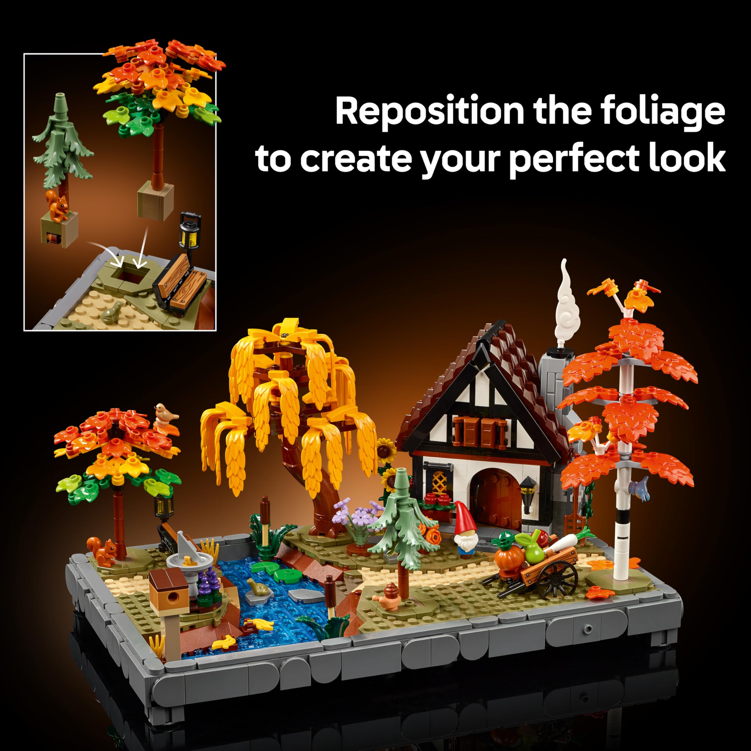 LEGO Icons Autumn Cottage Garden - Miniature Building Set for Adults | Model 11372 6