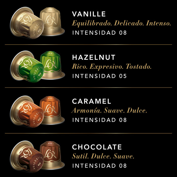 L'OR Espresso Flavours Variety Bundle x40 - Vanilla, Hazelnut, Caramel, Chocolate - Nespresso® Compatible