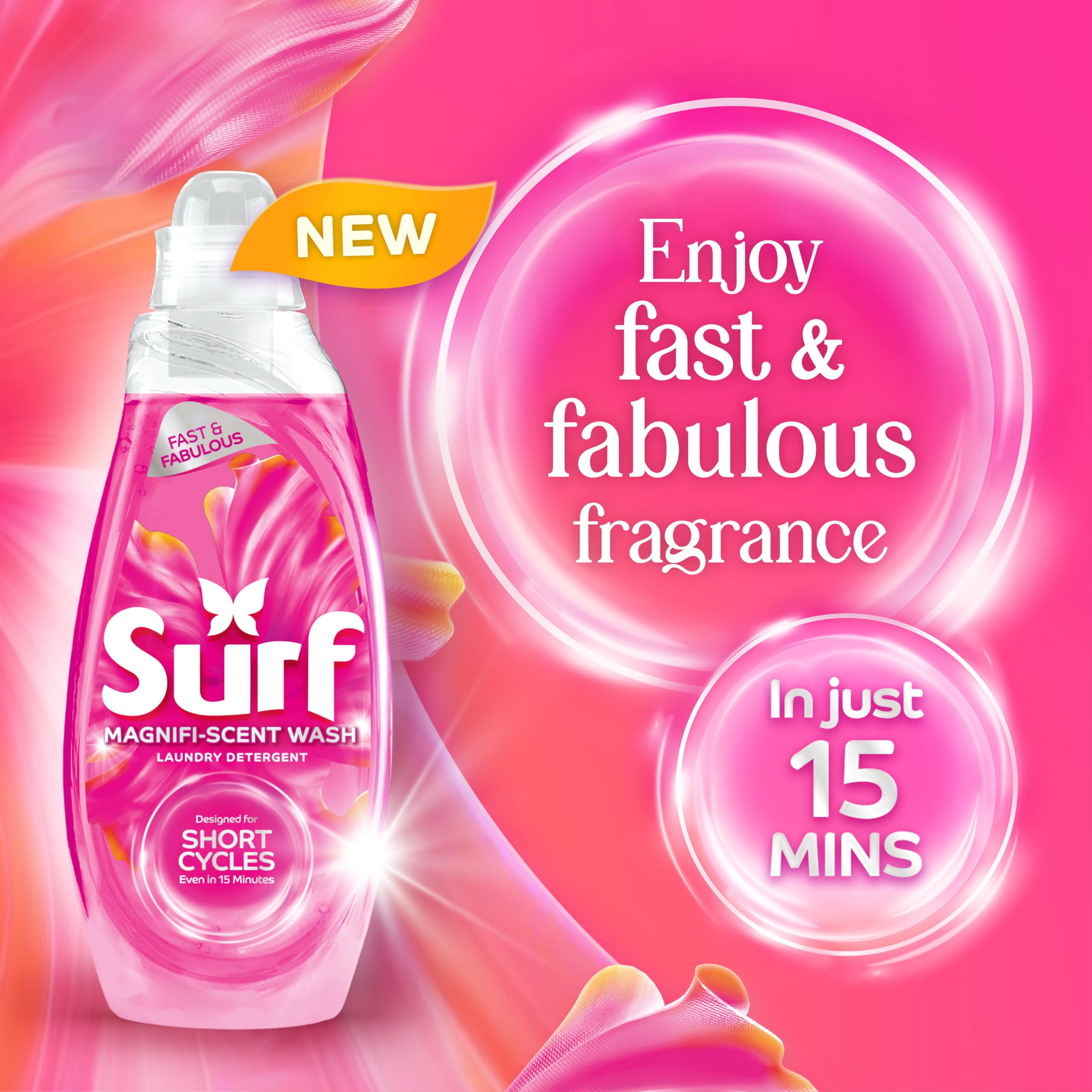Surf Magnifi-Scent Wash Floral Fusion Laundry Liquid Detergent | 837 ml | For Short Cycles 2