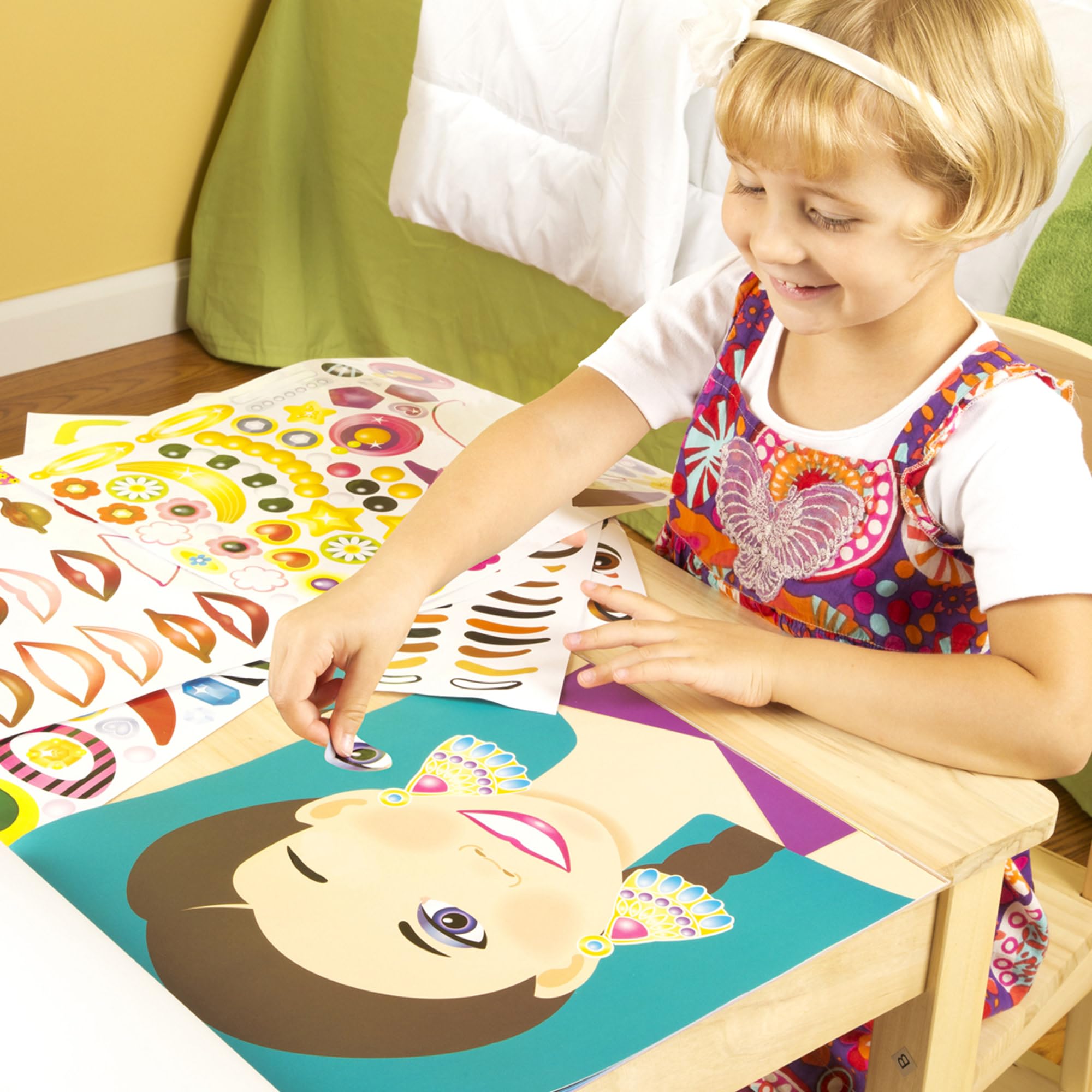 Melissa & Doug Reusable Sticker Book - Make a Face Theme | 250+ Stickers | Ages 3+ 2