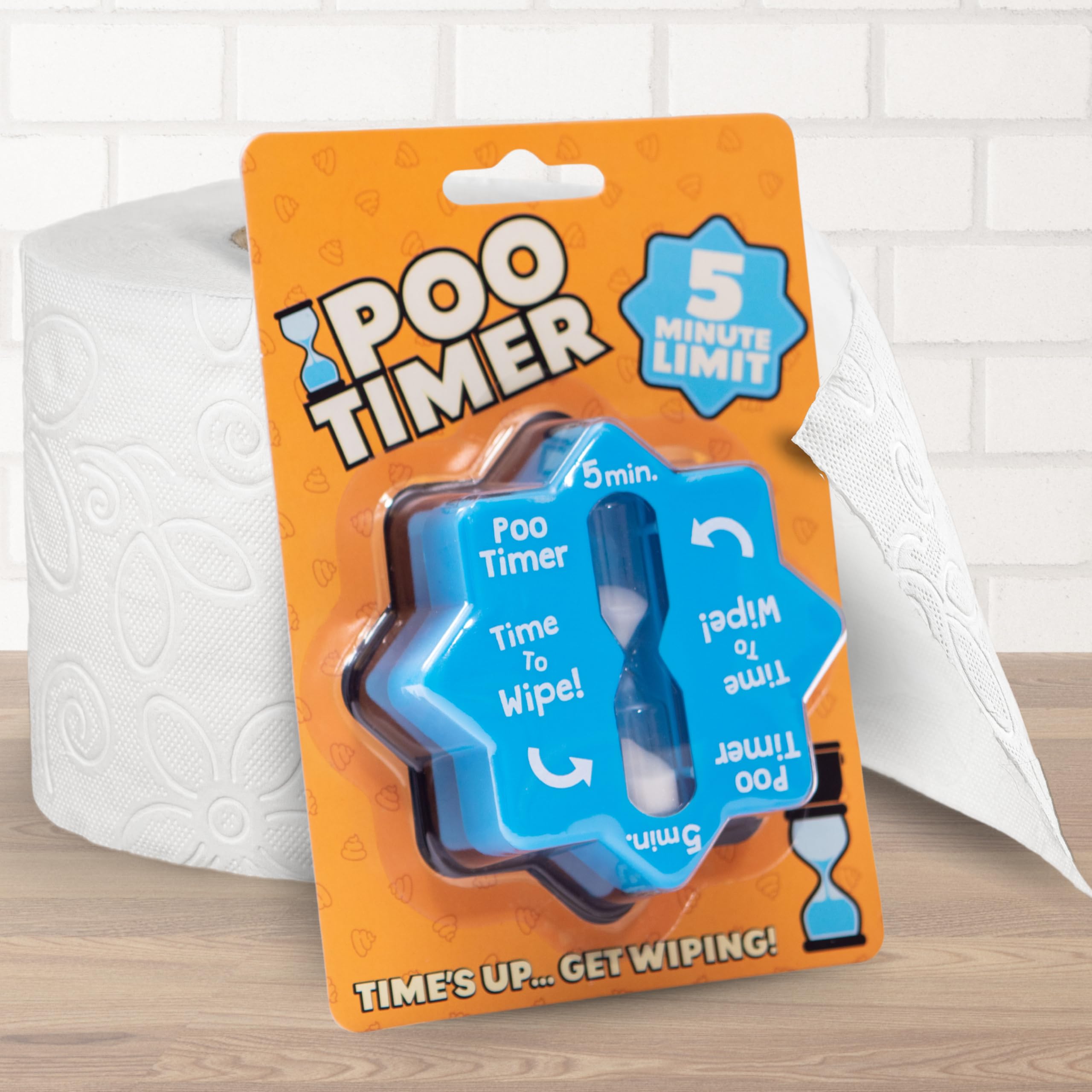 Boxer Gifts Poo Timer - Funny Bathroom Timer for Men | Blue Plastic | 5 Minute Duration 5