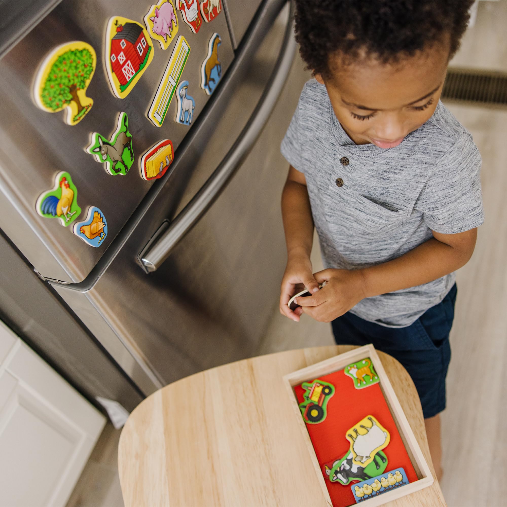 Melissa & Doug 20 Wooden Farm Magnets in a Box - Educational Magnetic Playset for Toddlers 2+ 8