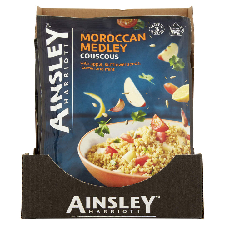 Ainsley Harriott Moroccan Medley Couscous - Savoury Flavoured Instant Couscous, 100g, Pack of 12