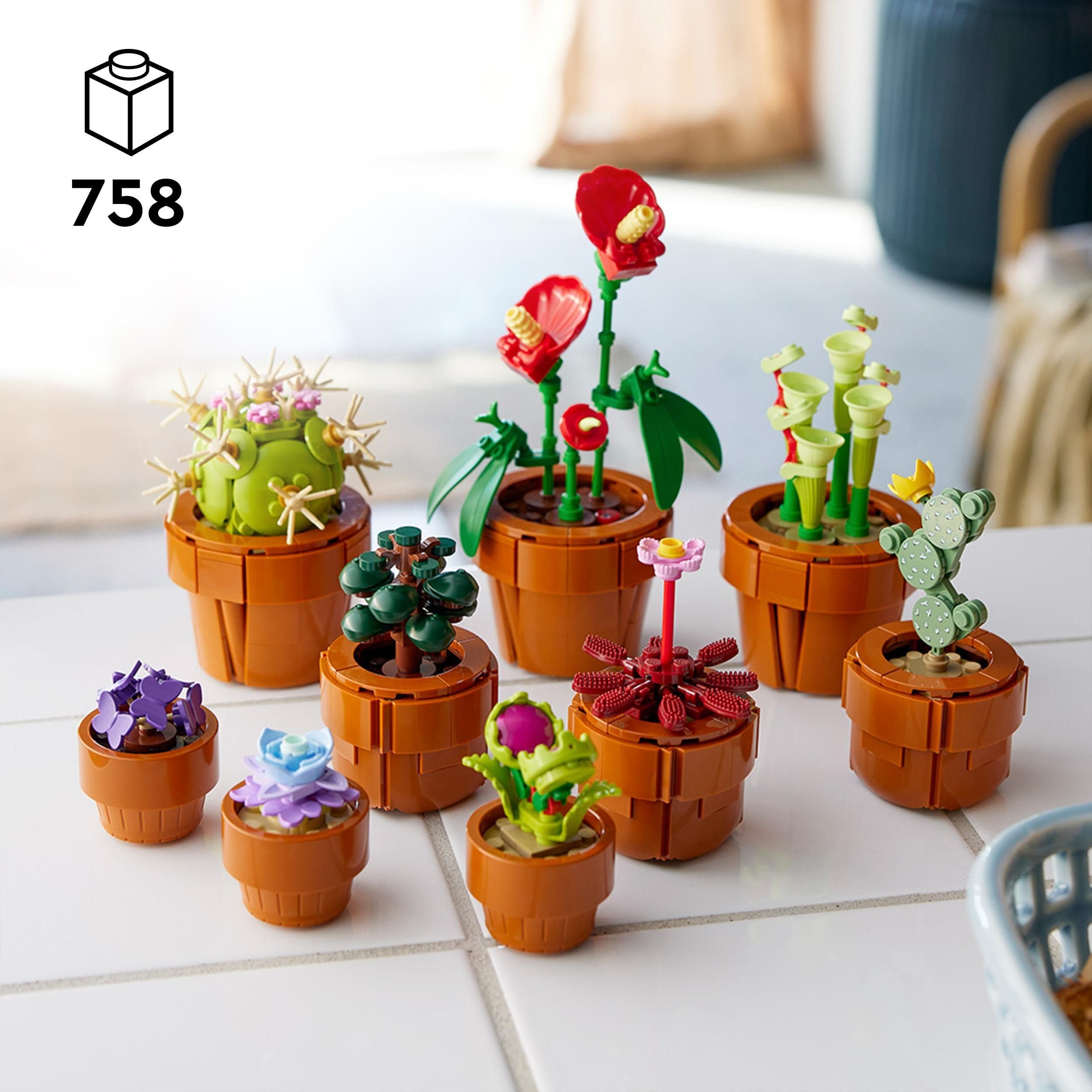 LEGO Botanicals Tiny Plants Set 10329 - 9 Artificial Potted Plants for Adults | Botanical Collection 2