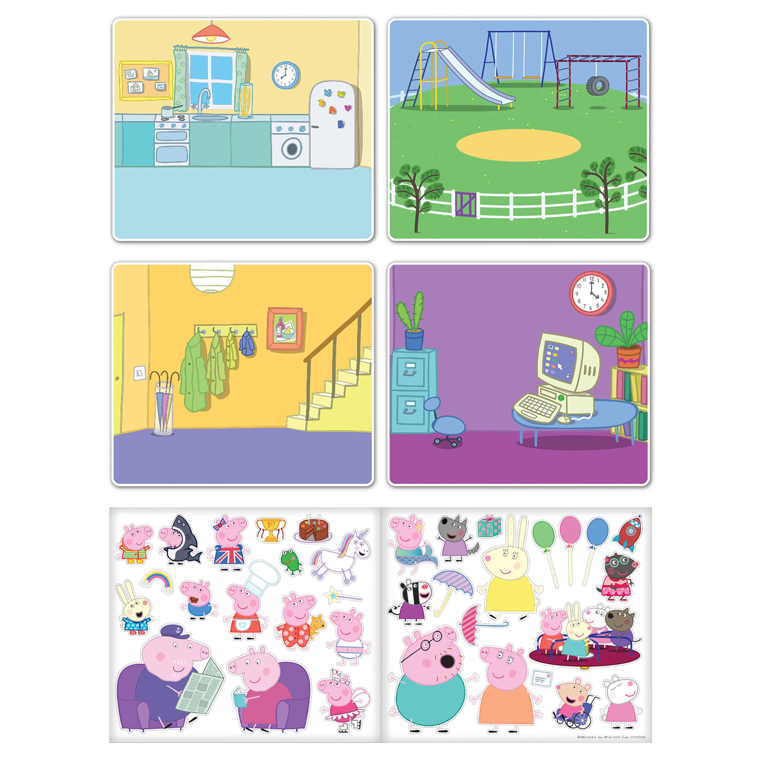 Paper Projects Peppa Pig Activity Set - 6 Scenes & Reusable Stickers | Model 01.70.29.010 2