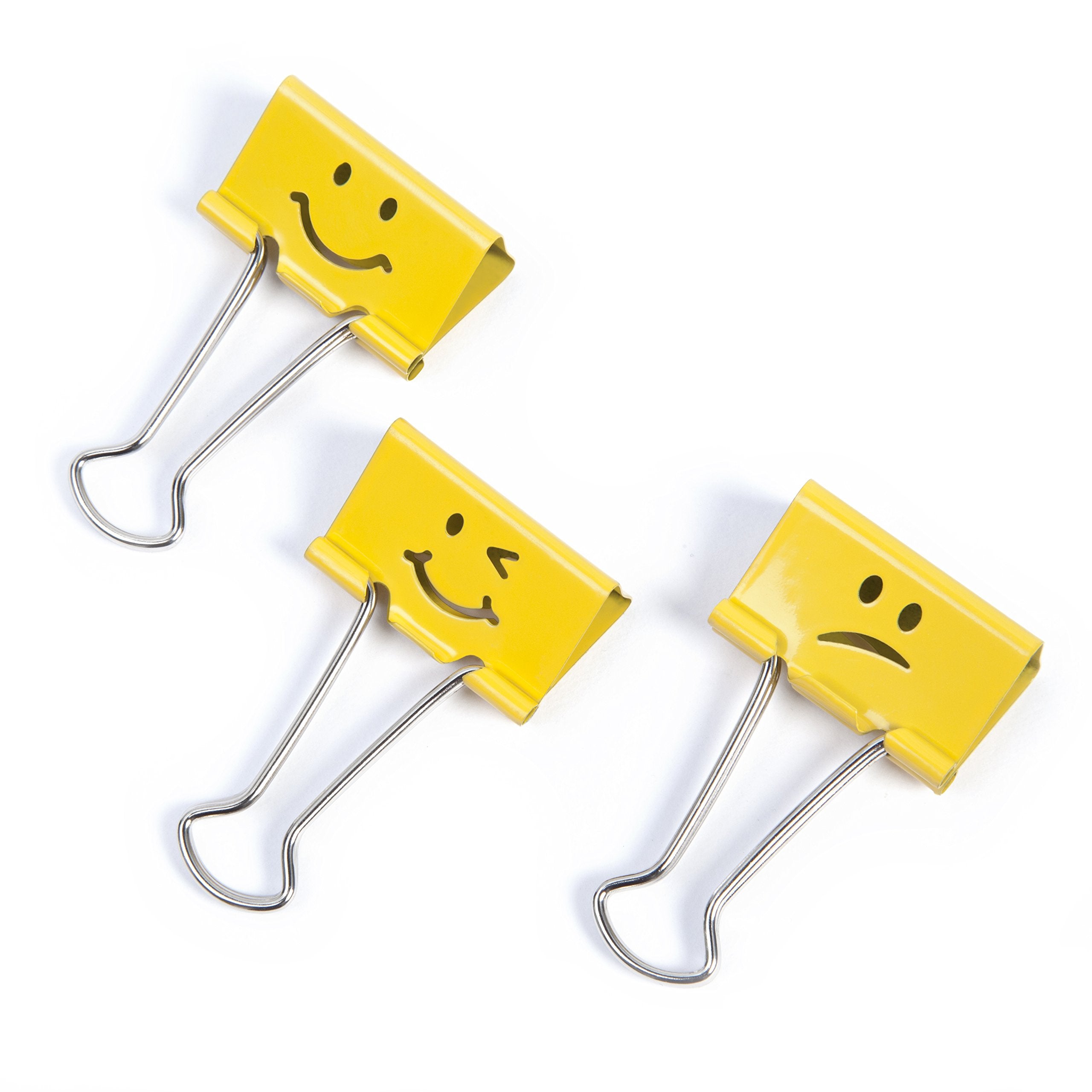 RAPESCO 1351 Fun Foldback Clips - 19mm Capacity, Bright Yellow | Pack of 20 2