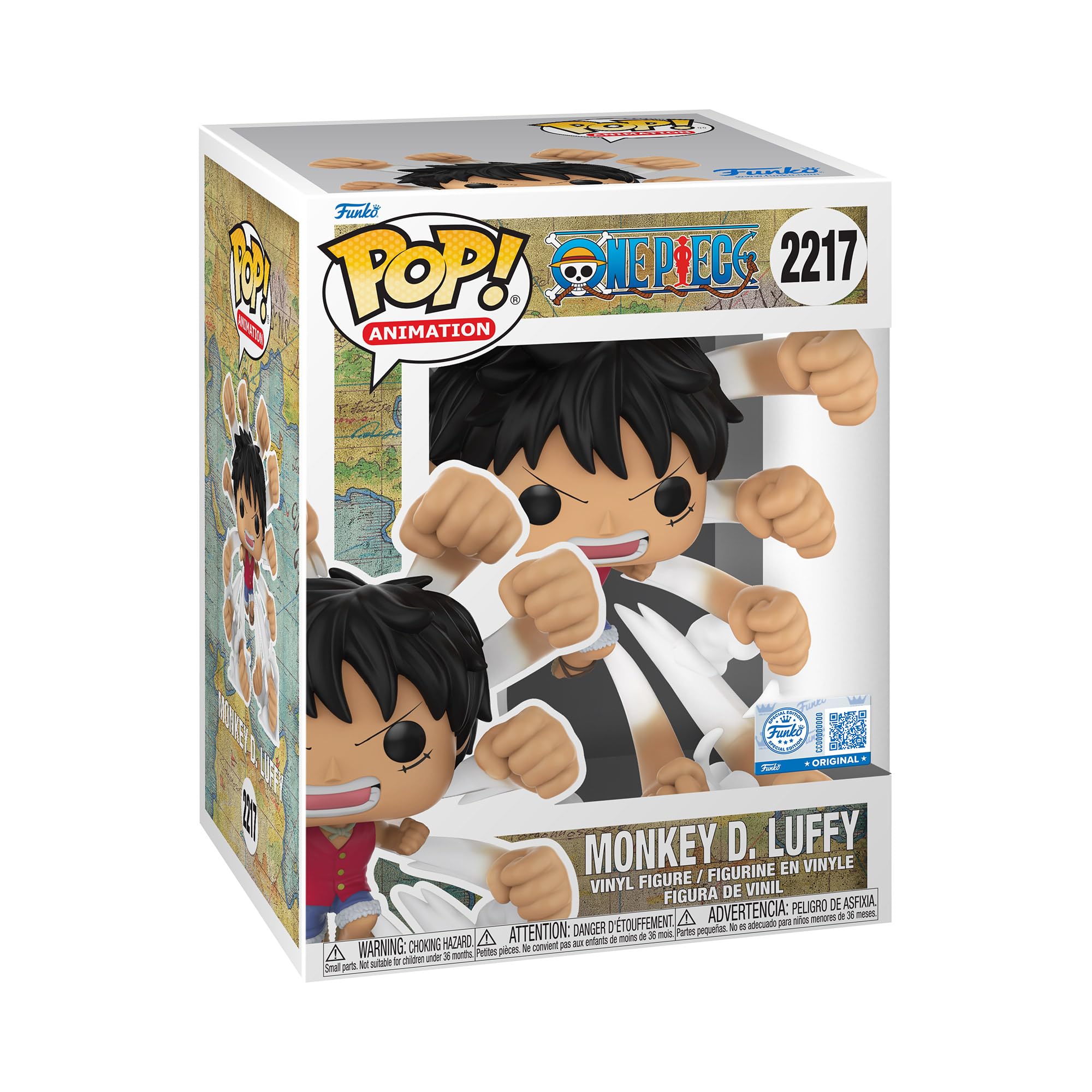 Funko POP! One Piece - Luffy Gum Gum Gatling Premium Vinyl Figure | 3.75 Inches | Amazon Exclusive 1