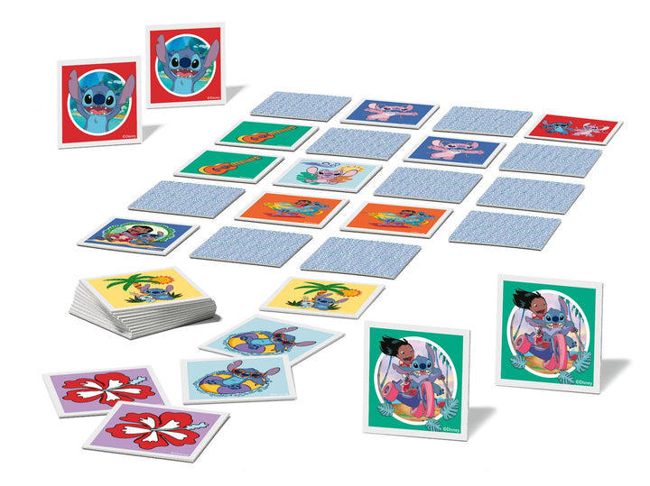Ravensburger Disney Stitch Mini Memory Game - Card Matching Pair Game for Kids