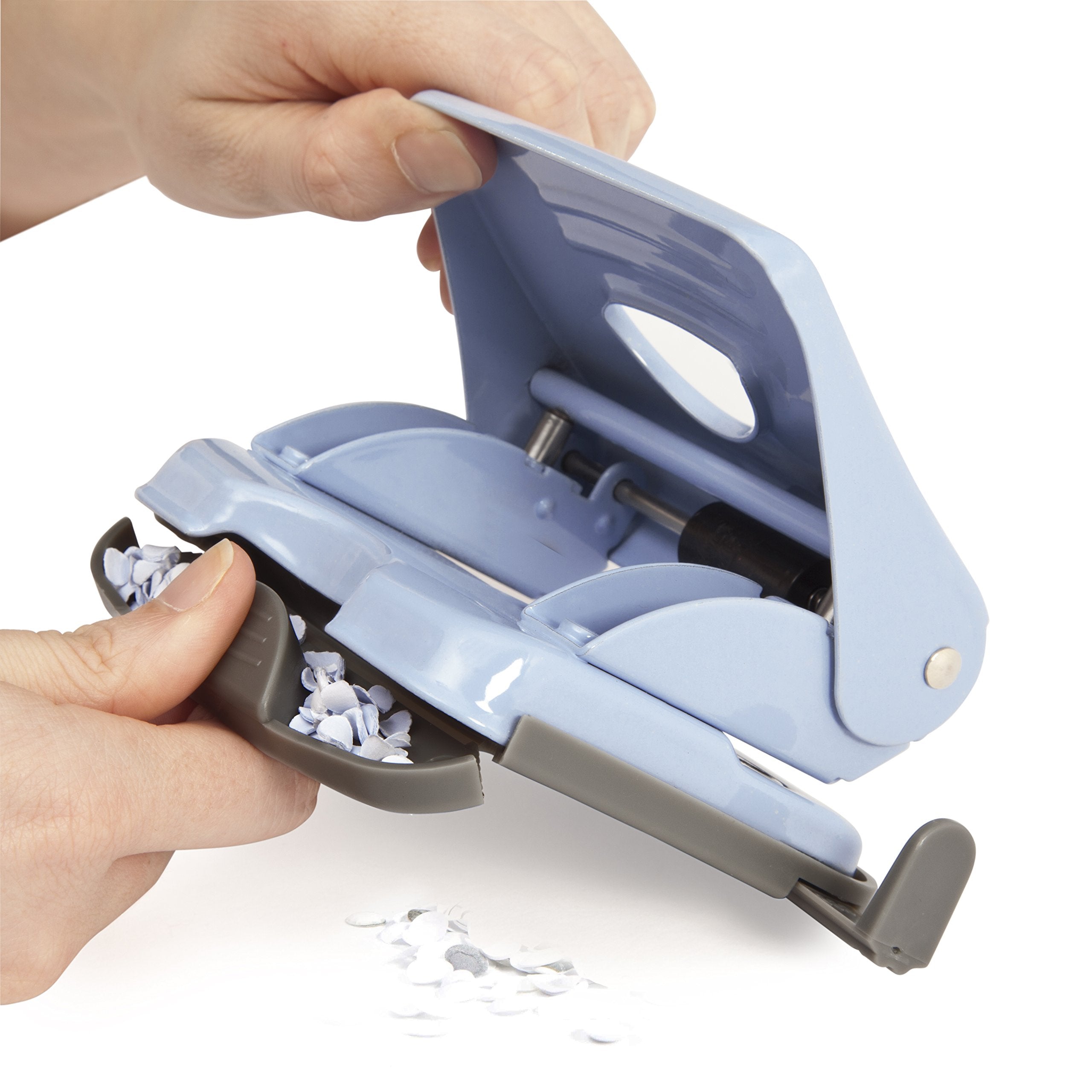 RAPESCO 1359 2-Hole Metal Punch - 25 Sheet Capacity | Powder Blue | 80mm Distance 4
