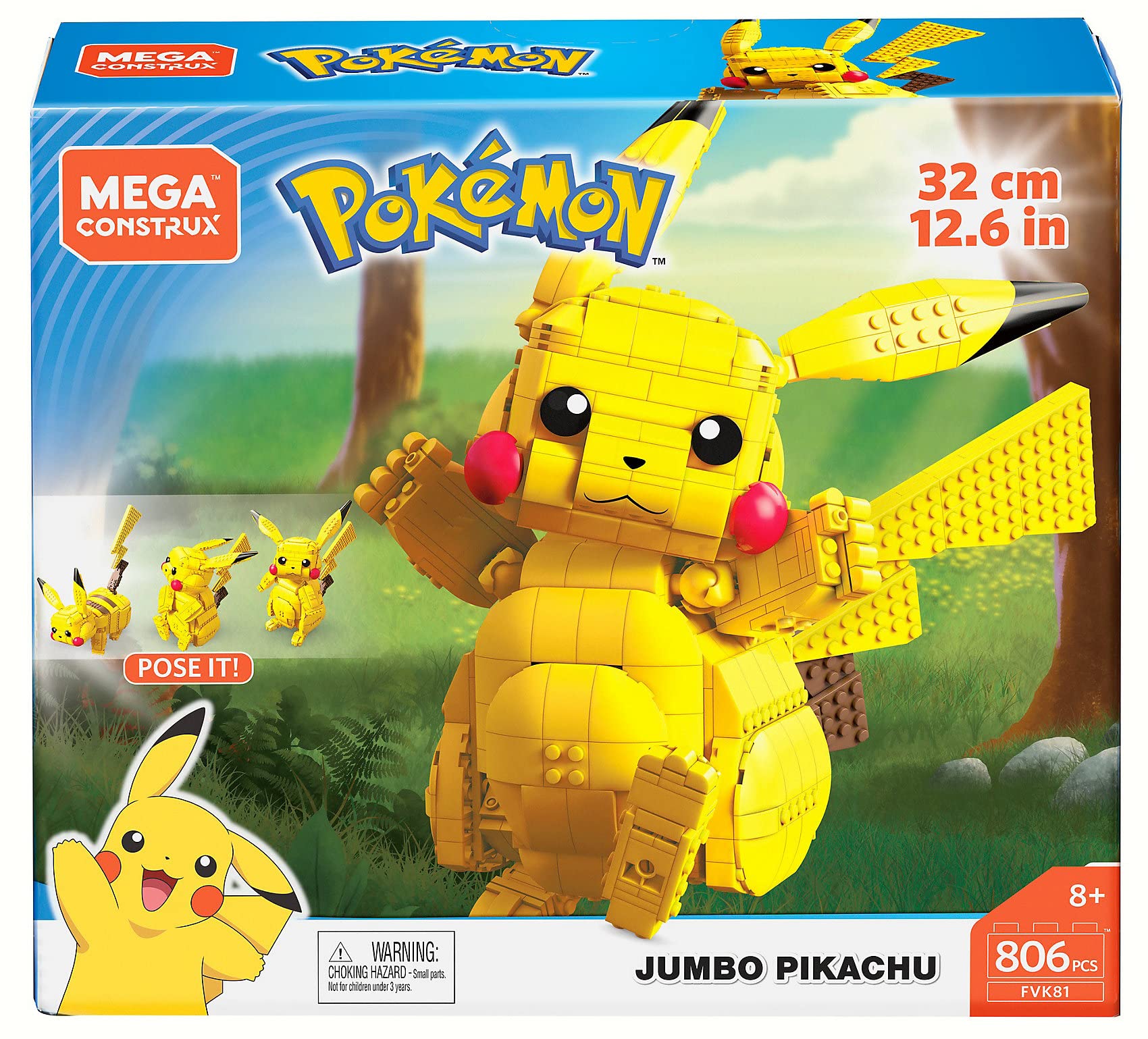 Mattel Mega Construx Pokemon Jumbo Pikachu Building Set | 806 Pieces | Ages 6+ 6