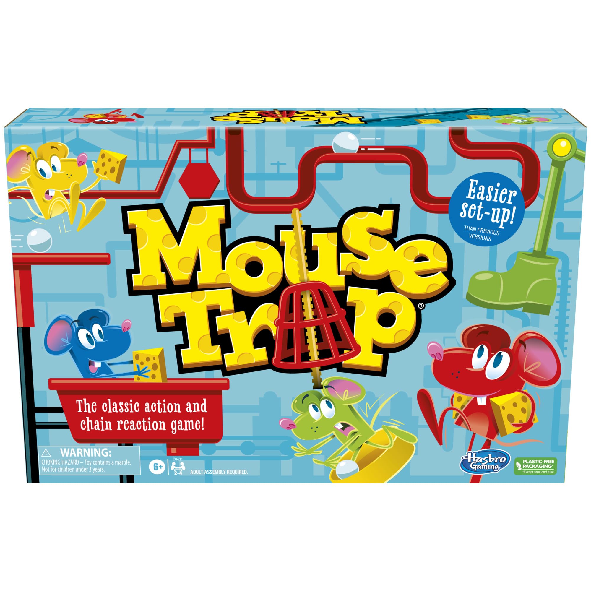 Hasbro Gaming Mouse Trap Board Game for Kids Ages 6 and Up