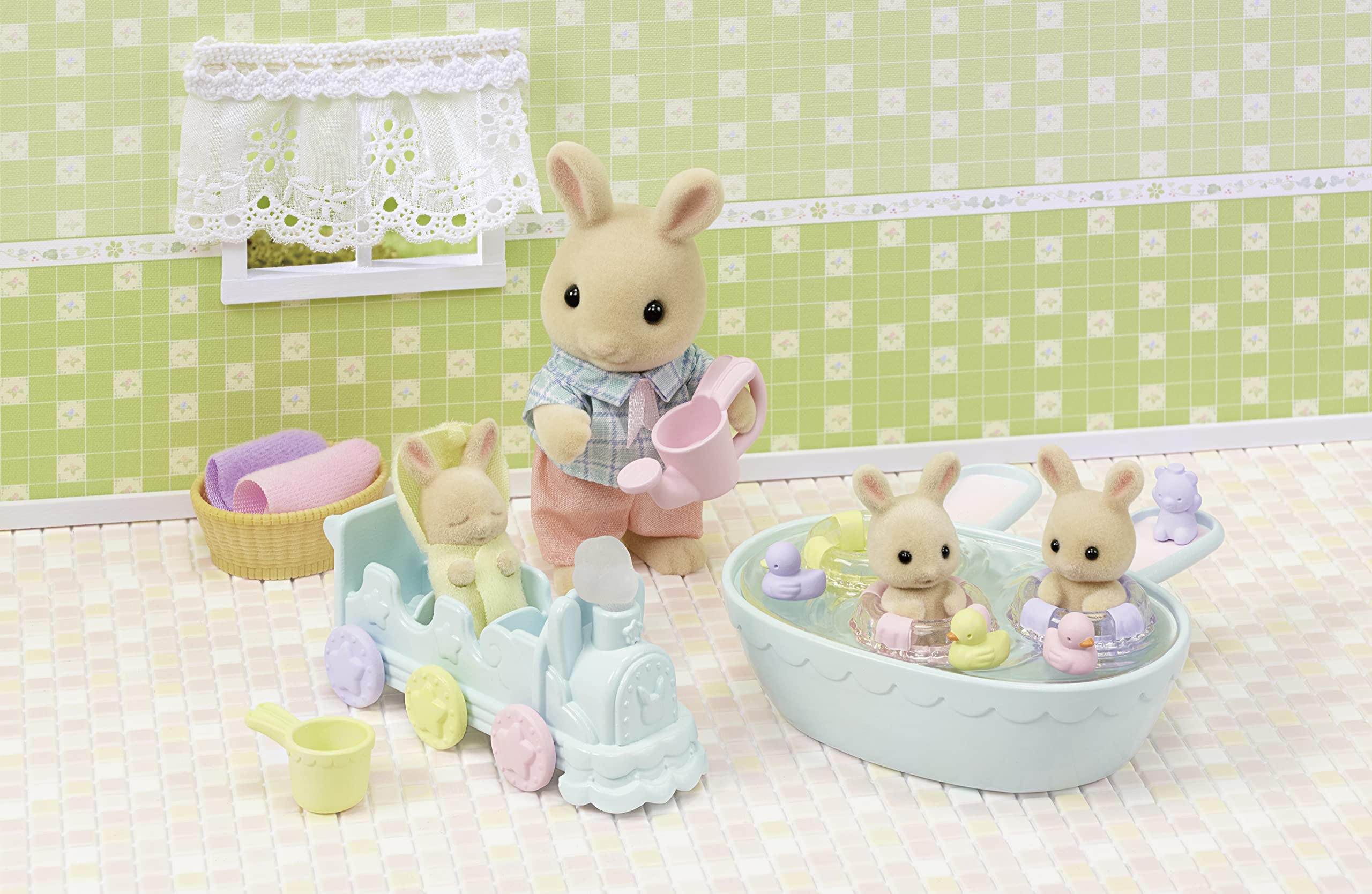 Sylvanian Families 5707 Triplets Baby Bathtime Set - Dollhouse Playsets 6