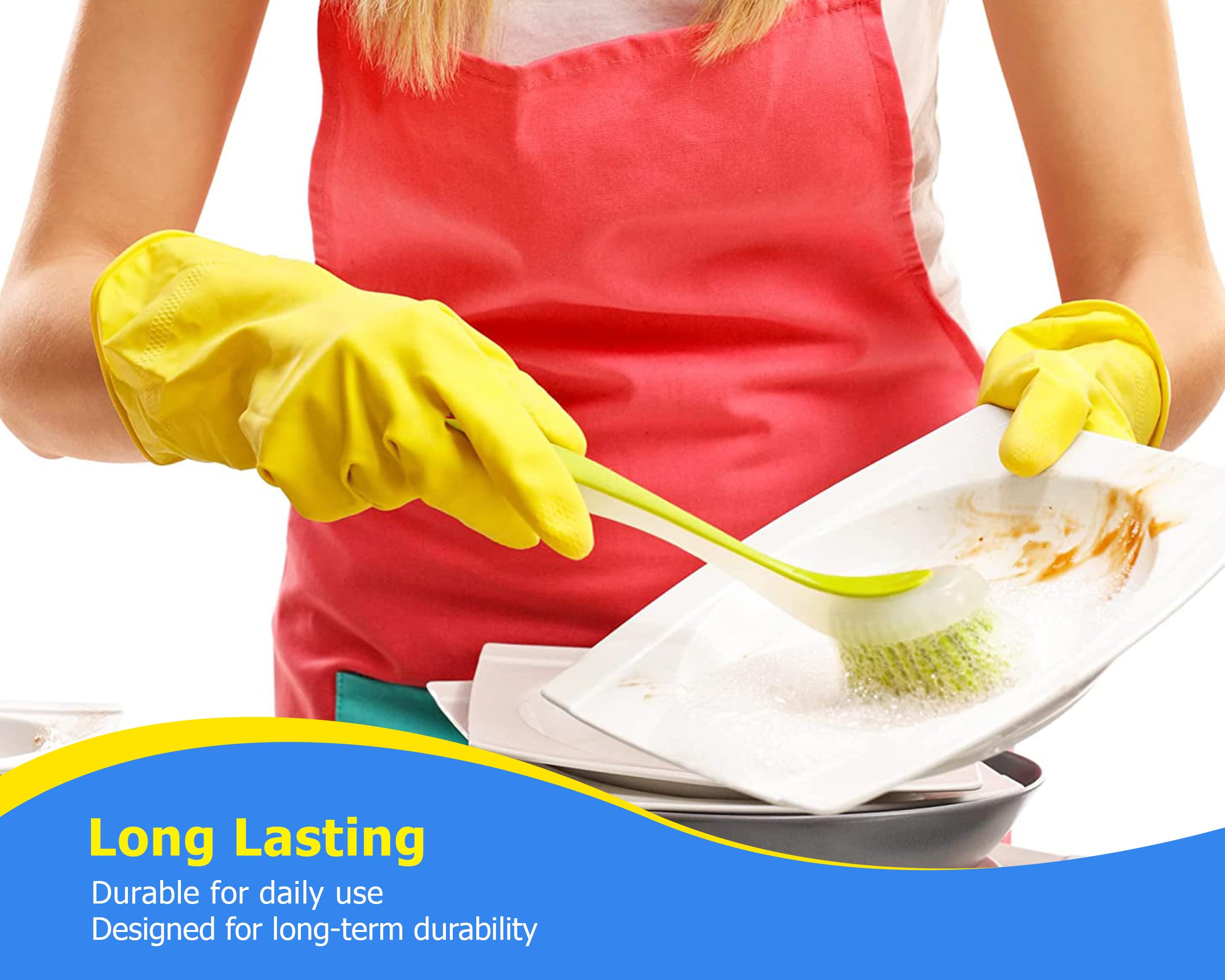 Zuvo - Plastic Long Handled Scrubbing Suction Cup Brush for Dish Wash 5