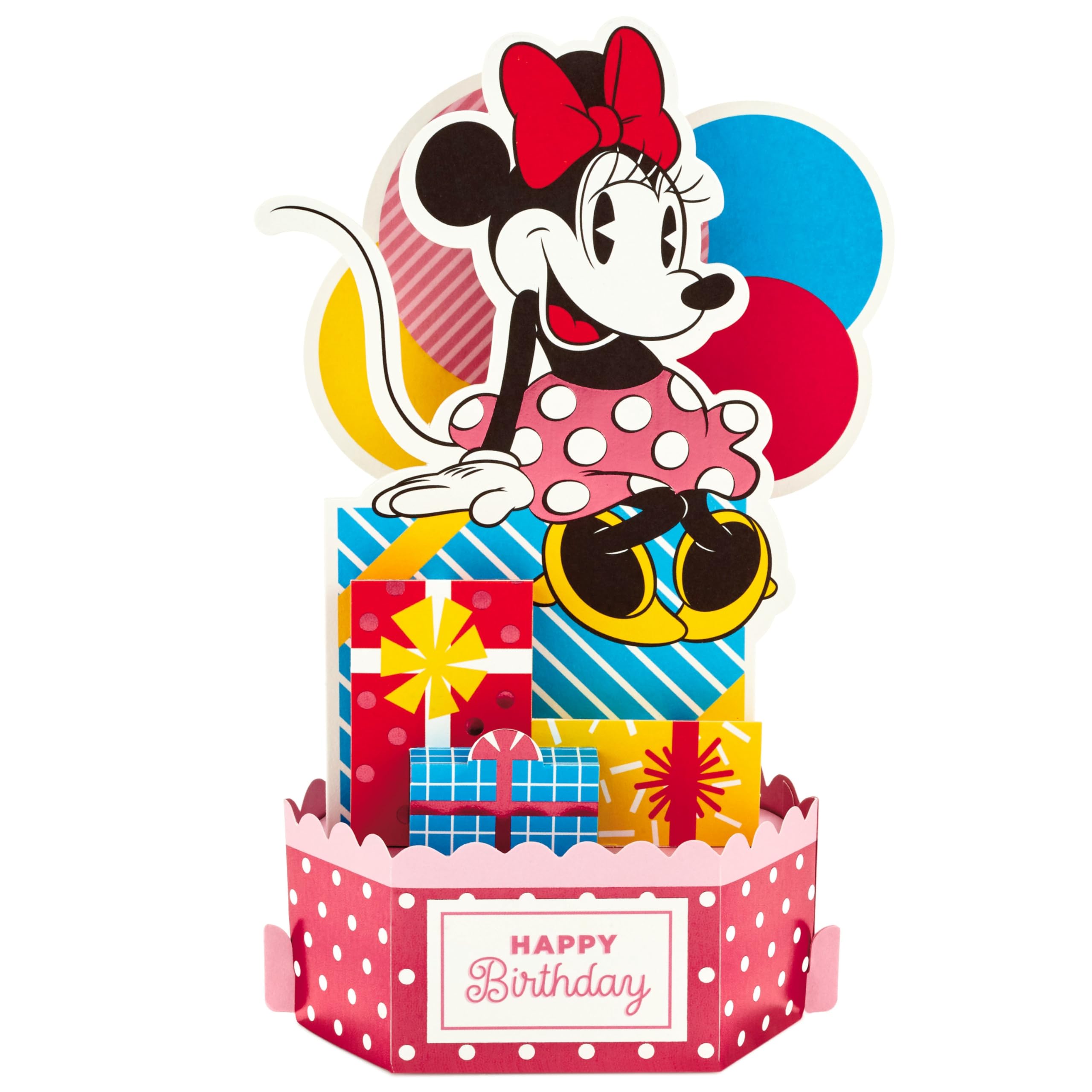 Hallmark Disney Minnie Mouse 3D Pop-Up Birthday Card with Red Foil Details | 17.3cm x 11.9cm
