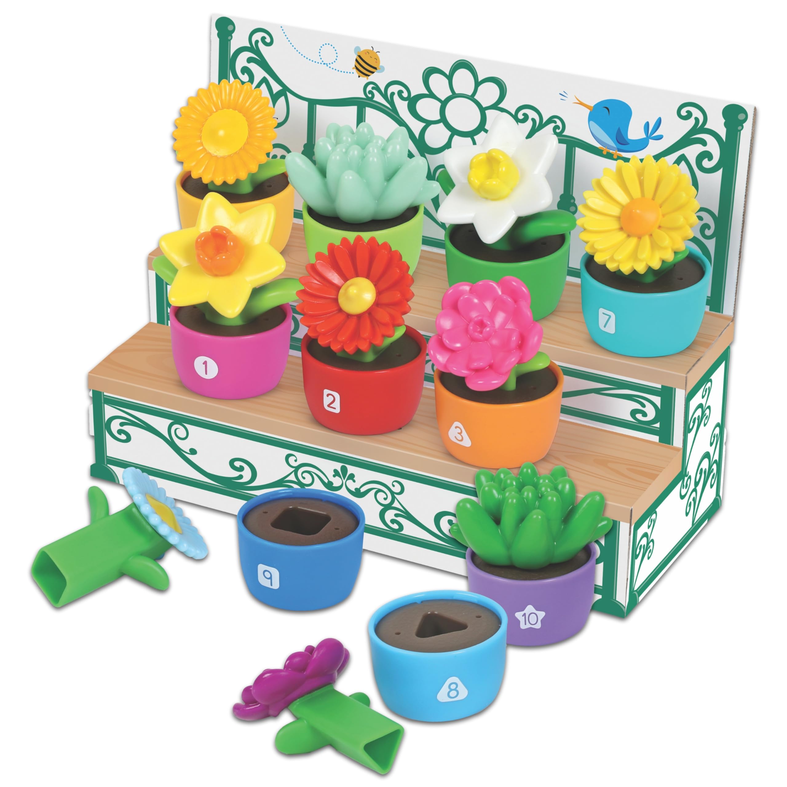 Learning Resources Shape & Colour Garden - Educational Flower Toy for Toddlers 18M+ 1