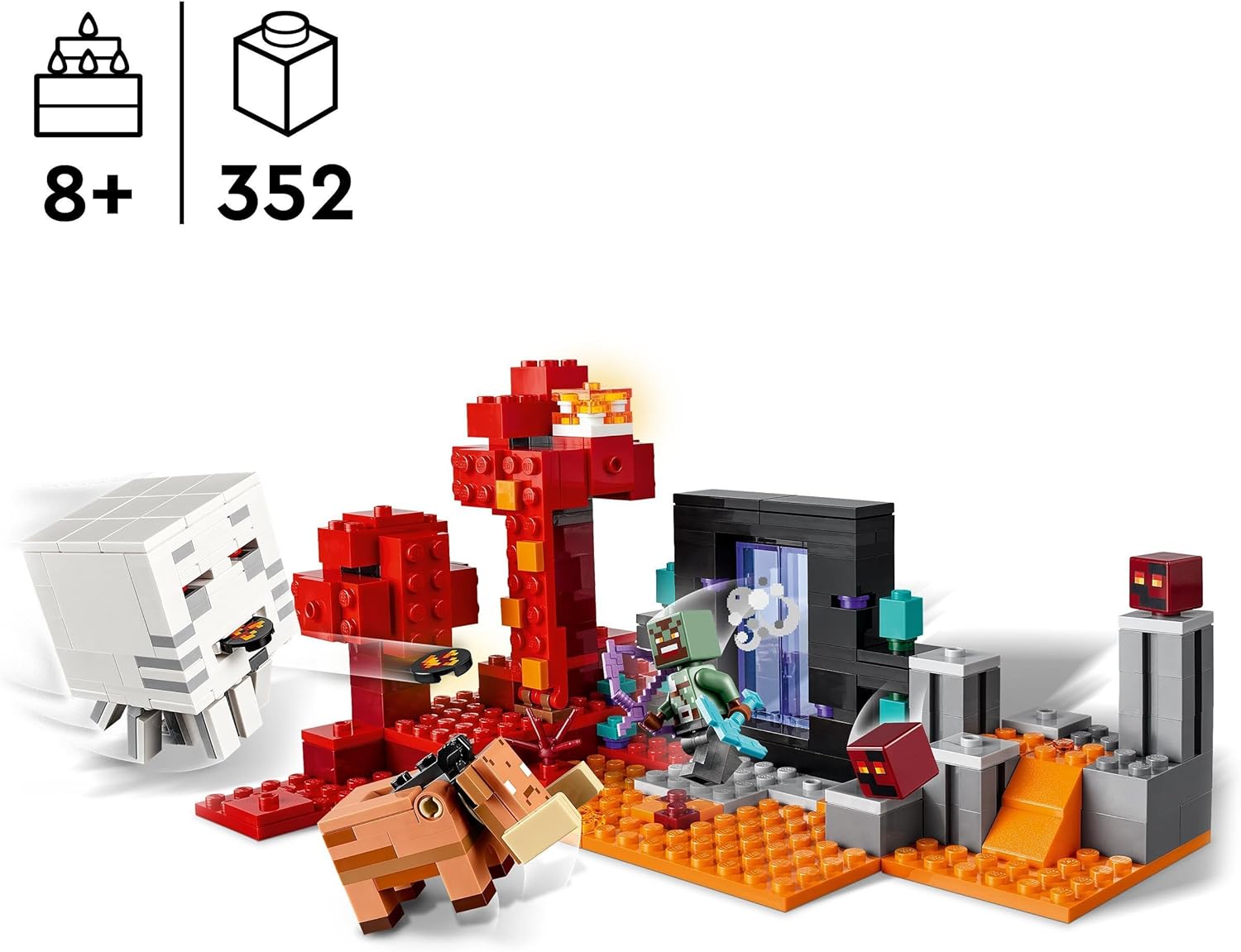 LEGO Minecraft The Nether Portal Ambush 21255 Building Set for Kids 8+ 6