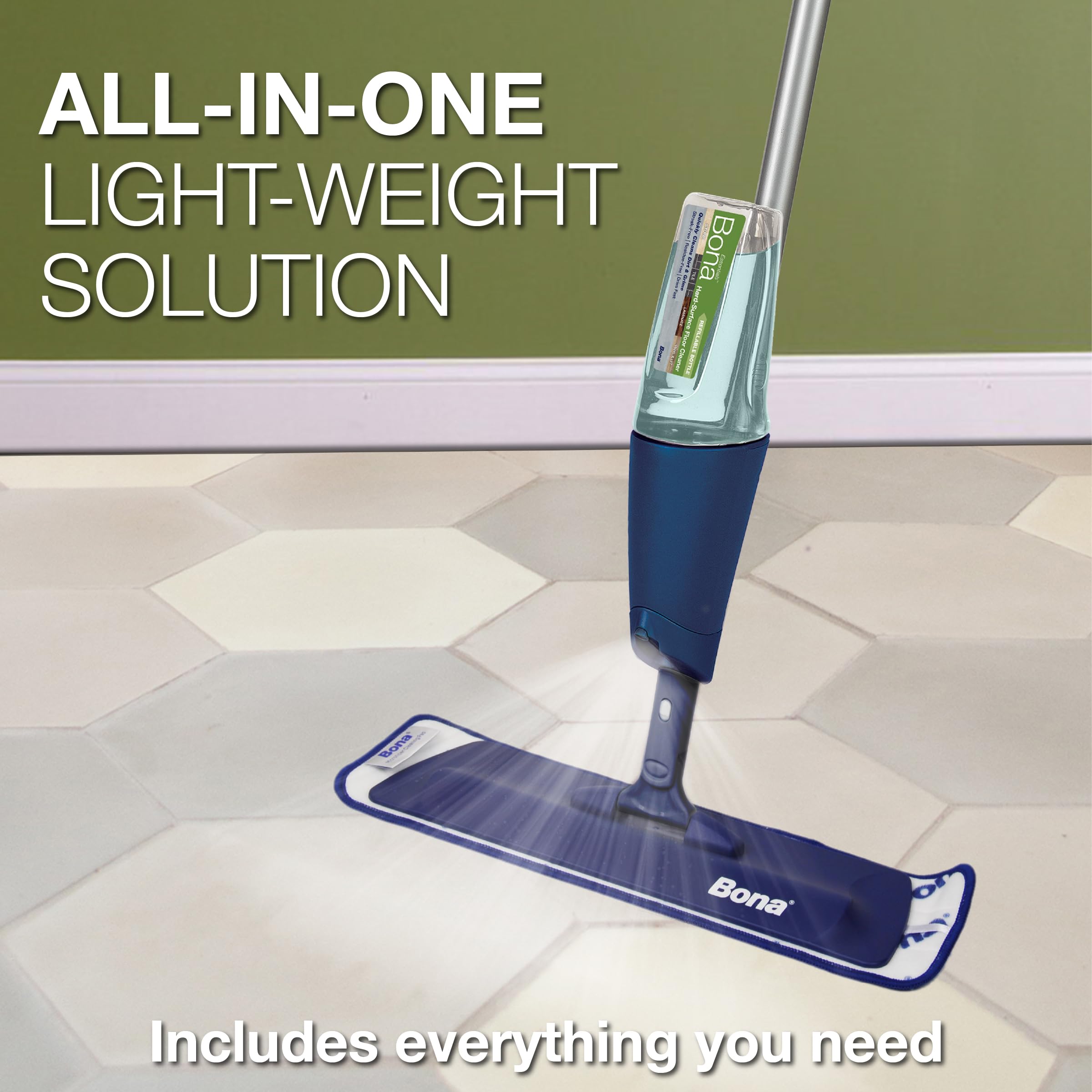 Bona Spray Mop Air Kit for Hard-Surface Floors | Lightweight & Compact | Includes 500ml Cleaner 2