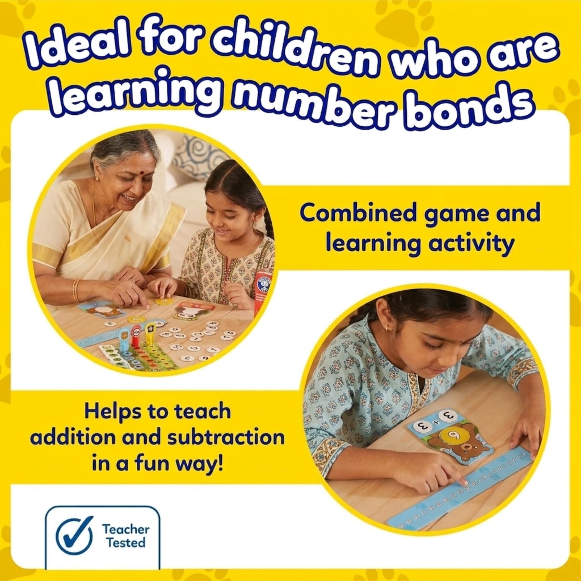 Orchard Toys Number Bears Maths Game - Addition, Subtraction & Number Bonds to 20 | Ages 5+ | 1-4 Players 3