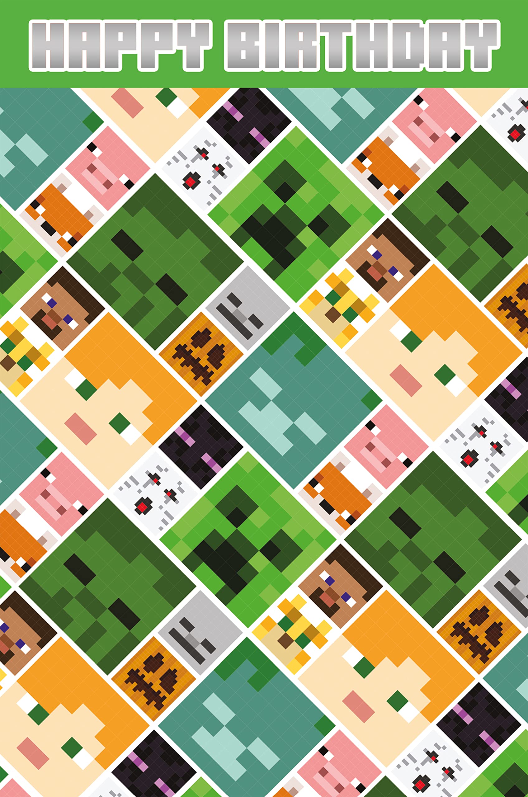 Danilo Promotions LTD Minecraft Birthday Card - Officially Licensed | FSC Certified Paper | 210 x 290 mm 1