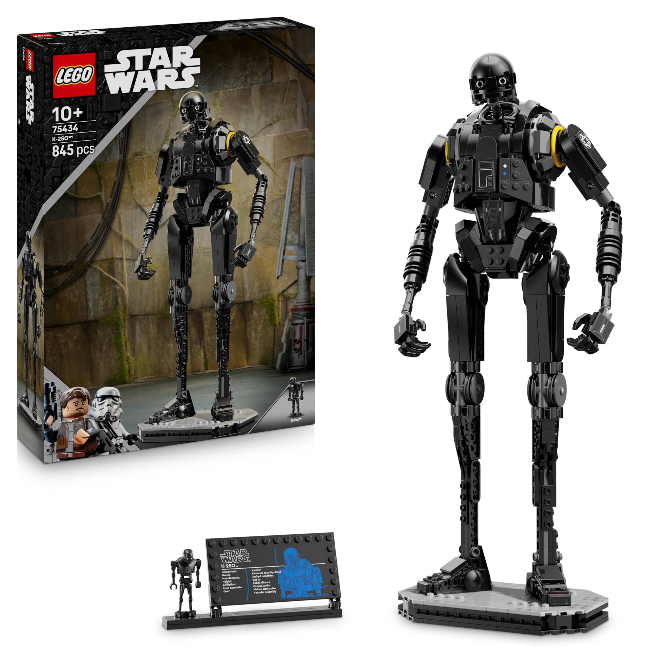 LEGO Star Wars 75434 K-2SO Sicherheitsdroide Figur – beweglich, zum Spielen und Ausstellen B