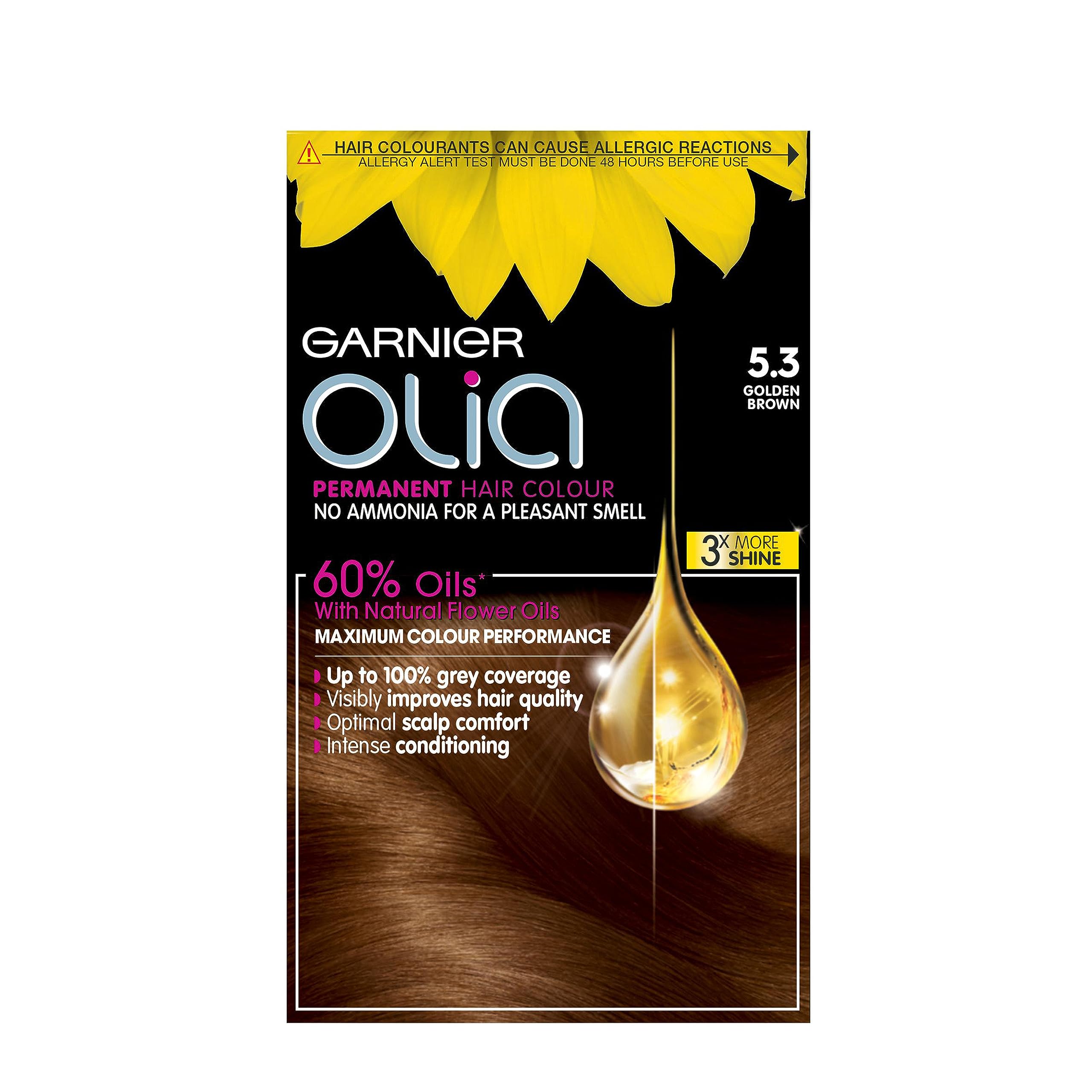 Garnier Olia Permanent Hair Dye - 5.3 Golden Brown (230g) 1