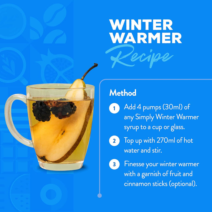 Simply Sour Cherry & Plum Winter Warmer Syrup, Vegan and Nut Free Flavoured Syru