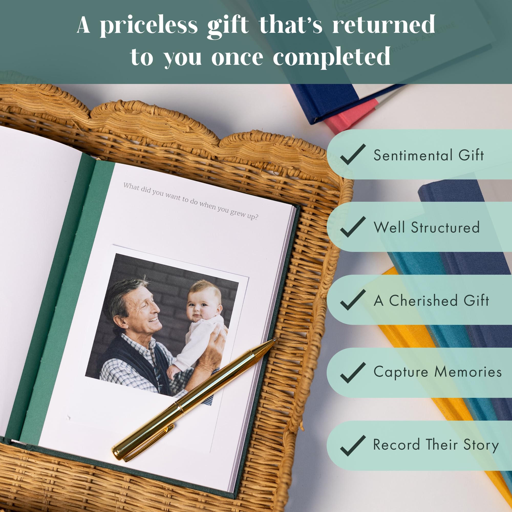 FROM YOU TO ME Dear Grandad, from you to me Memory Journal | Hardcover Notebook | English 3